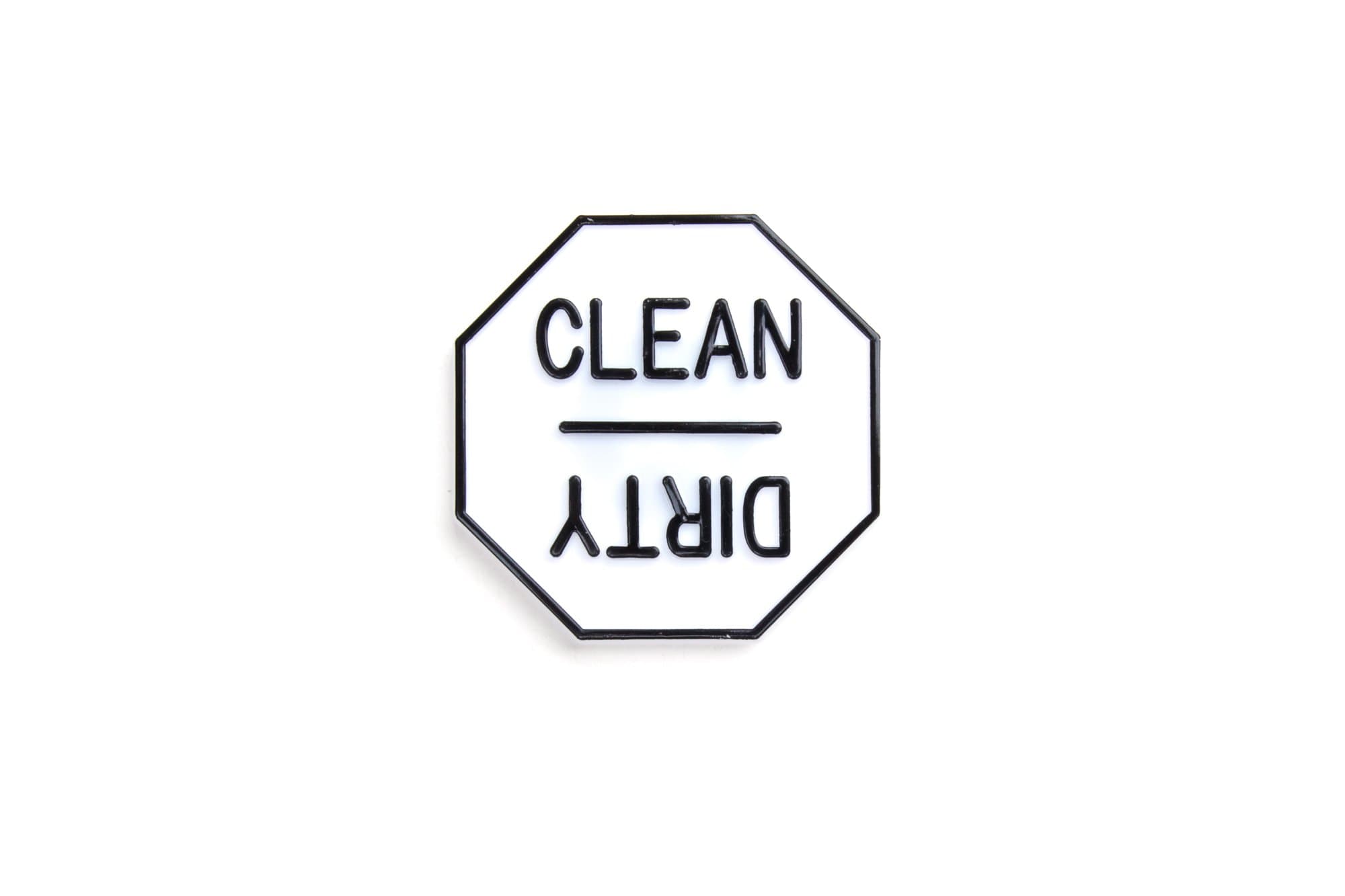 Fox Run - 5935 Fox Run Clean or Dirty Dishwasher Magnet, 2.5 x 2.5 x 0.25 inches, White
