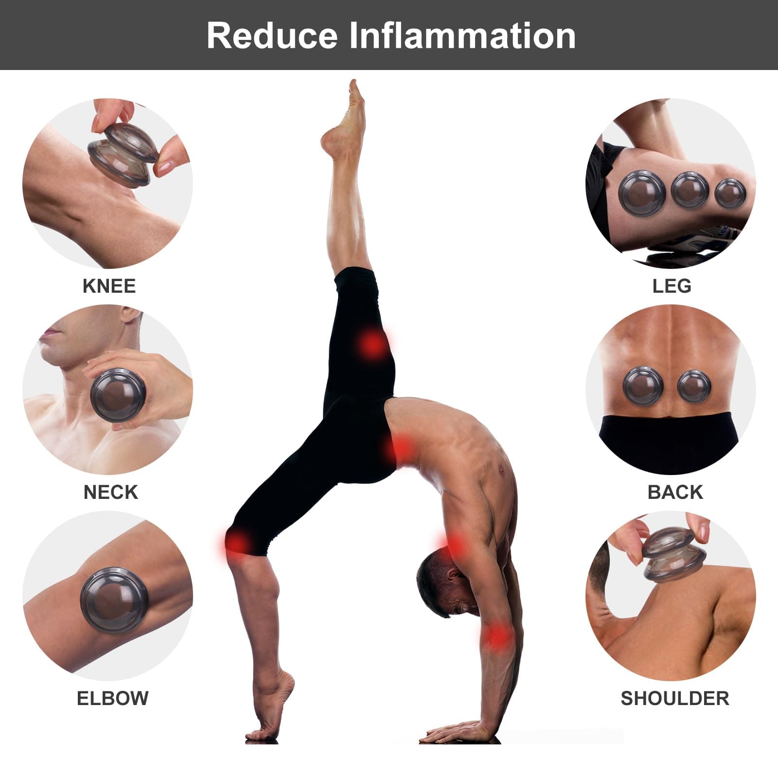 Silicone Cupping Therapy Set, Professional Studio and Home Cupping Set Massage Therapy Cups, Chinese Massage Cups for Cellulite Reduction Cupping Kit,Muscle and Joint Pain Myofascial Cupping Massager