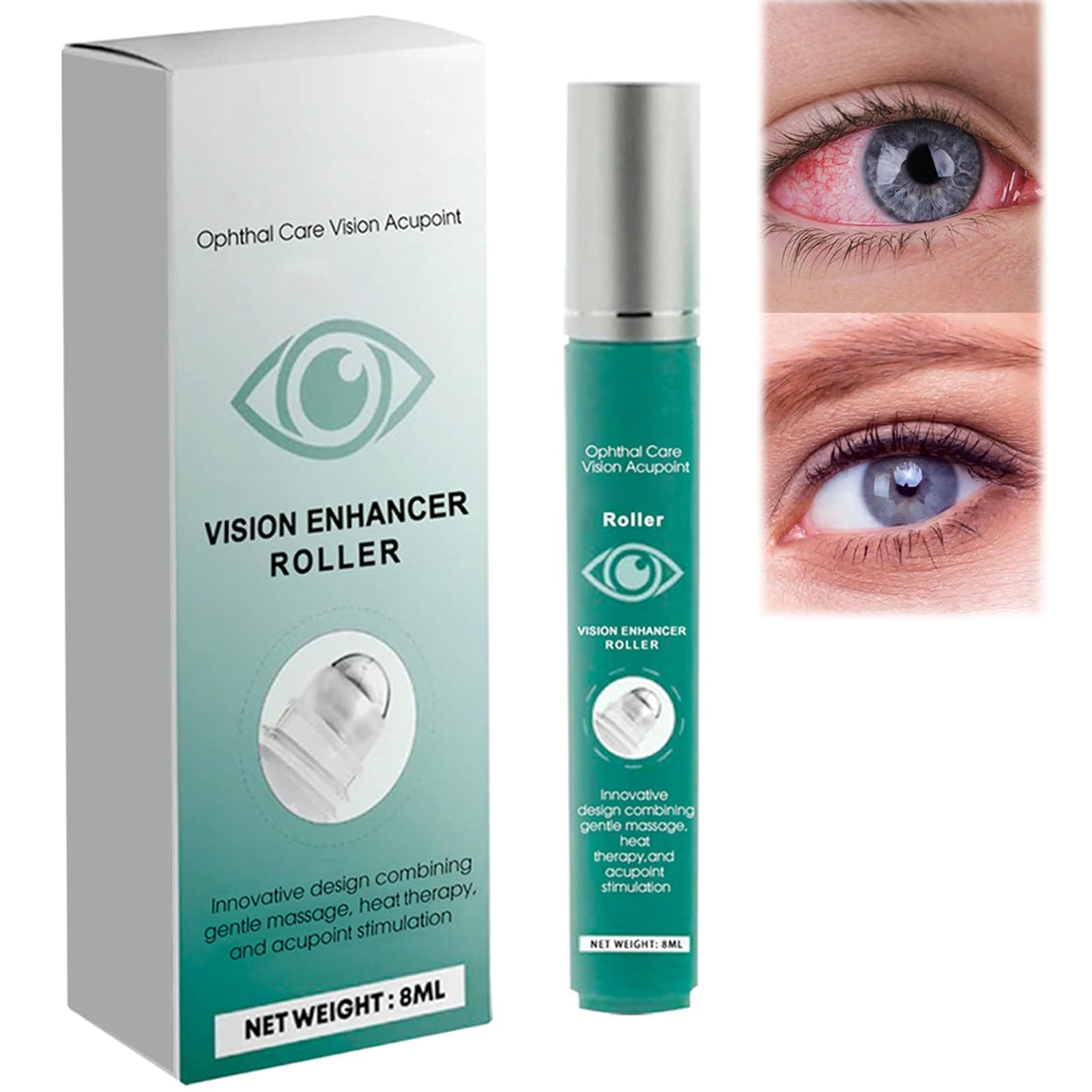 Vision Enhance Roller - Eye Serum for Visual Clarity, Relief from Eye Strain, Massage Roller for Relaxation and Moisturization