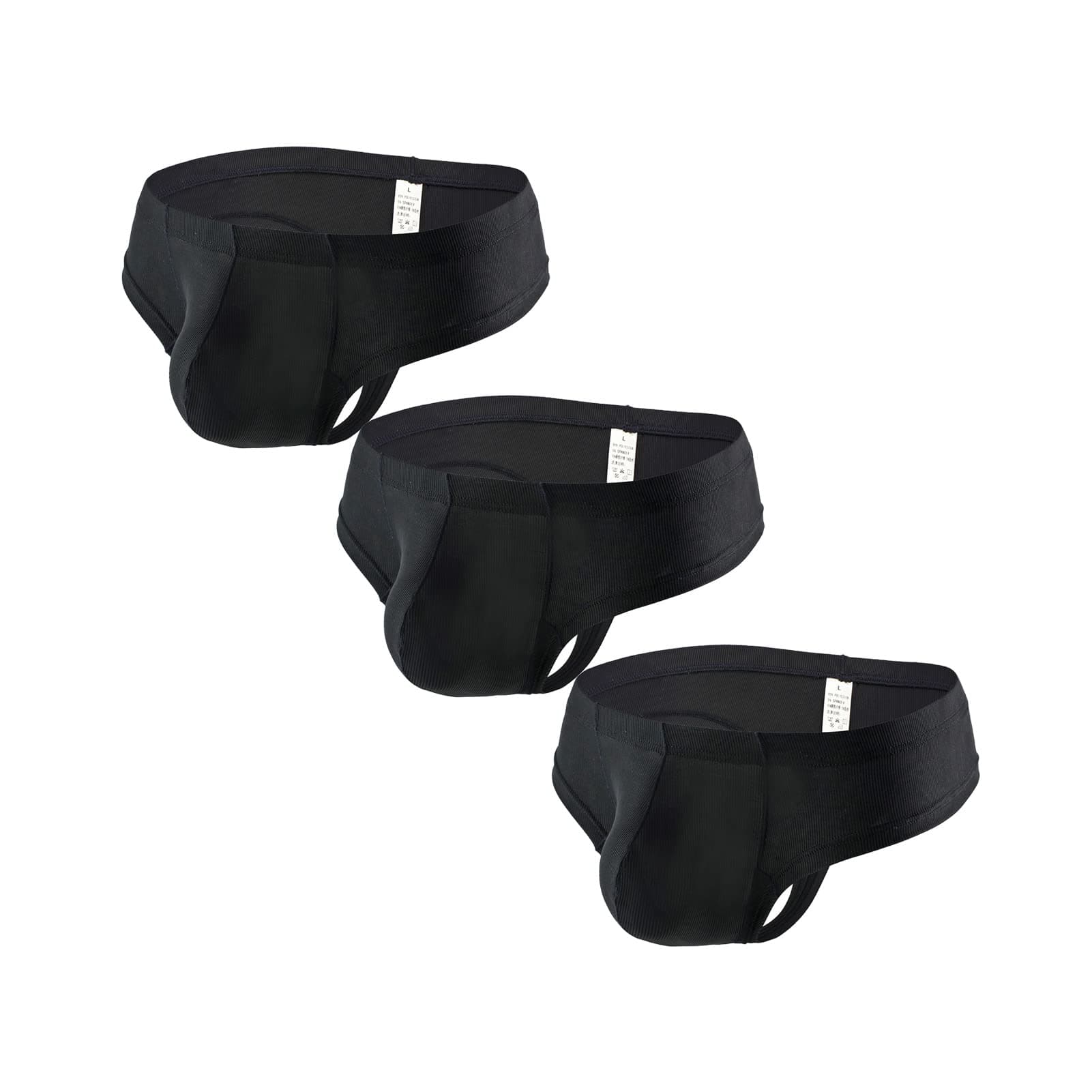 Men's Ice Silk Thread Underpants T Pants, Solid Color, Breathable G-string Pants