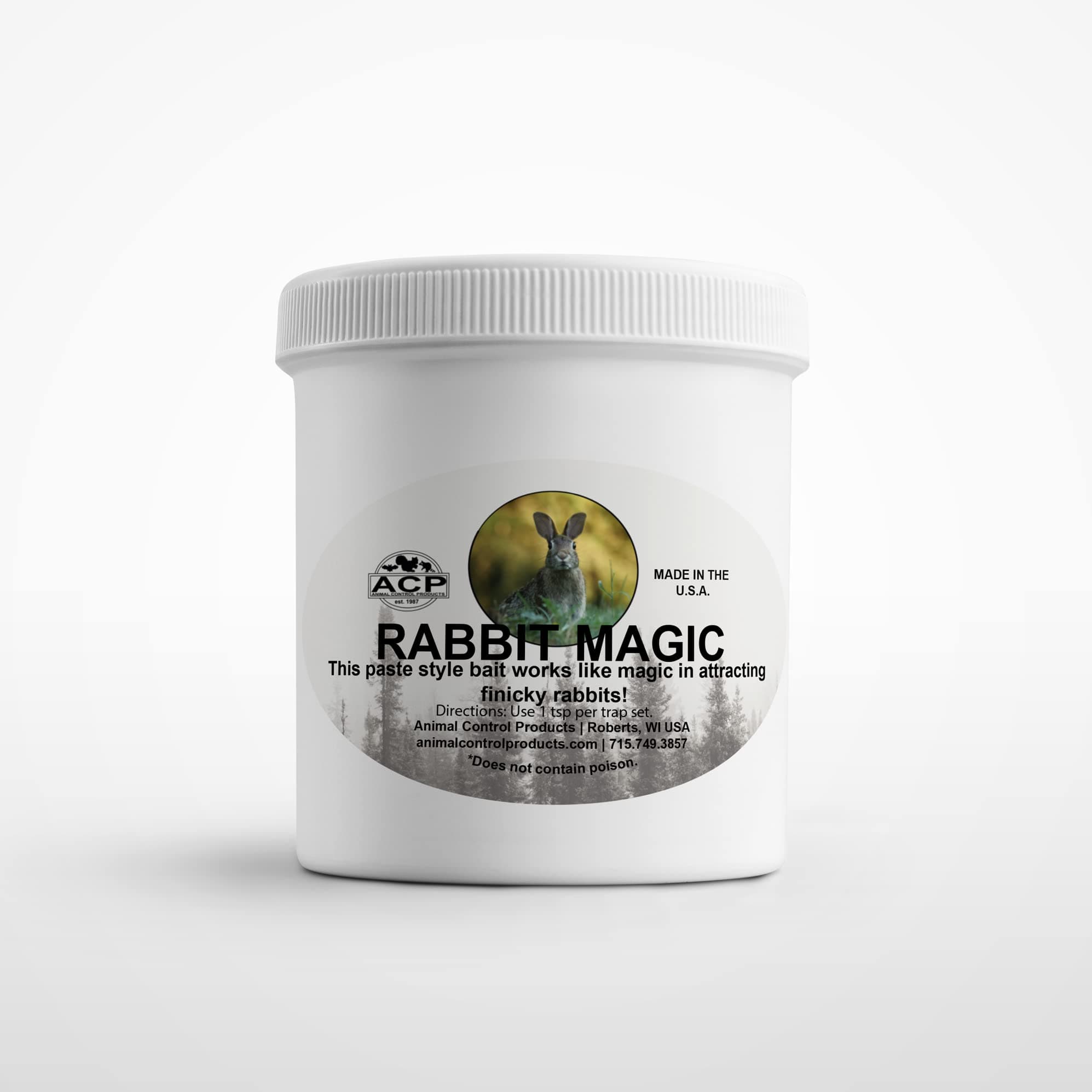 Barons Rabbit Magic Premium Paste Bait 8 Oz | Sweet Scented & Highly Attractive Lure to Get Rid of Wild Rabbits | Outdoor Garden Farm Yard Use | 48 Live Trap Sets | USA Handcrafted