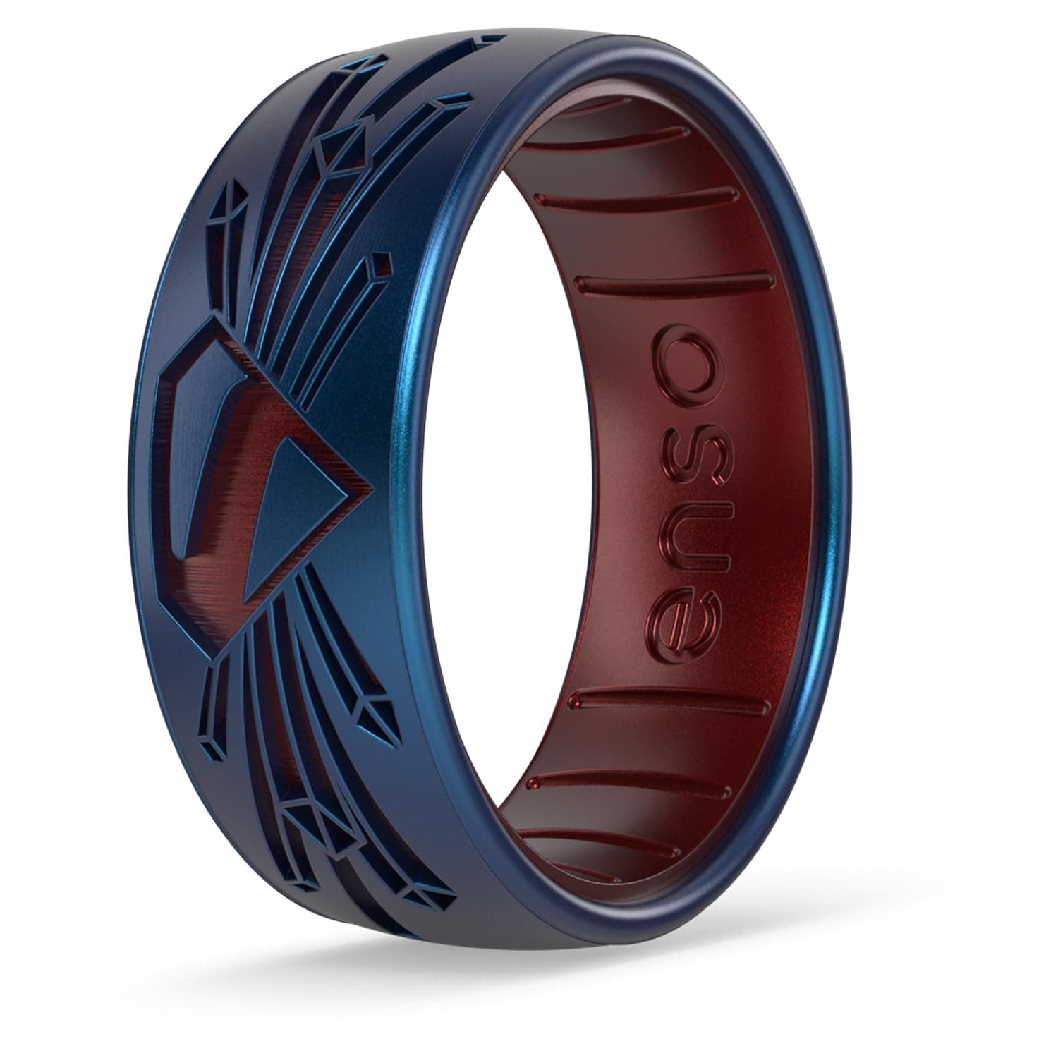 Enso Rings DC Comics Collection - Etched Silicone Ring - Comfortable, Breathable, and Safe - Batman, Superman, The Flash, and Wonder Woman