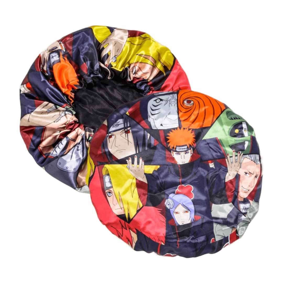 Silky Design Bonnet with Elastic Soft Band, Hair Braid Adjustable Women and Men Bonnets for Sleeping, Comfortable Satin Fabric Bonnet (Akat Group)