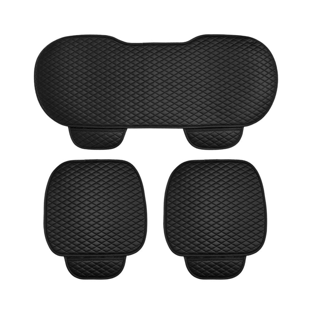 3 PCS/SET Universal Leather Car Seat Cover 2pcs Front Seat Covers and 1pcs Backseat Seat Cover