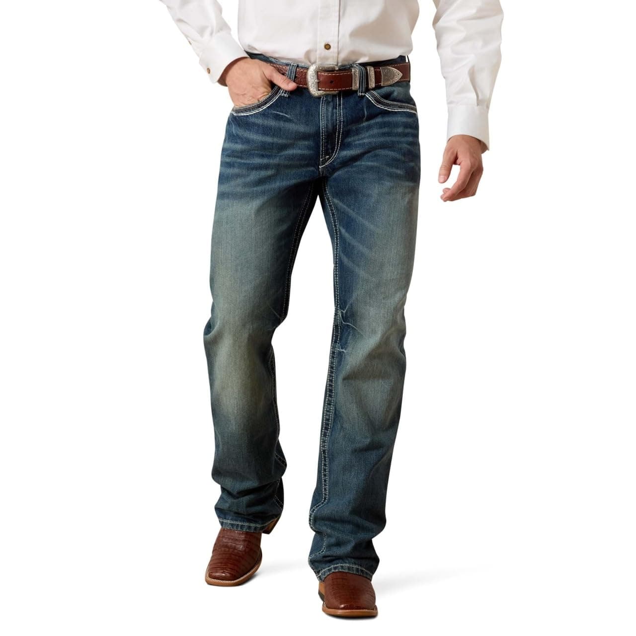 Male M4 Relaxed Stretch Goldfield Boot Cut Jean