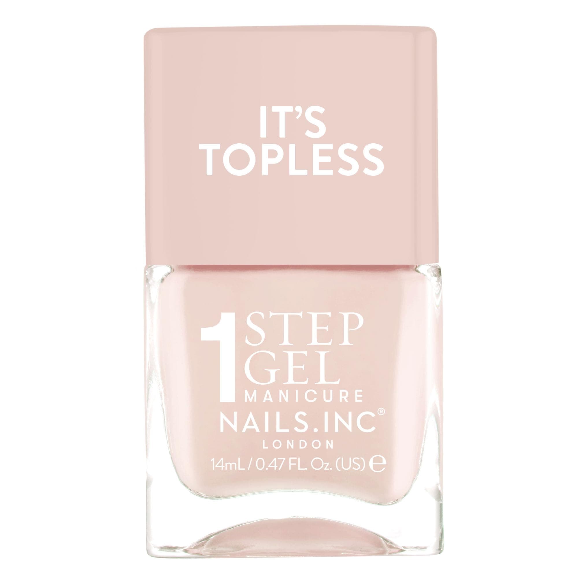 It's Topless Gel-Like Nail Polish, 4-in-1 Base Coat, Treatment, Colour & Top Coat, Long Lasting, Strong, Chip Free Nails, Glossy Salon Quality Manicure, Air Dry Nail Polish, Renee, 14 ML