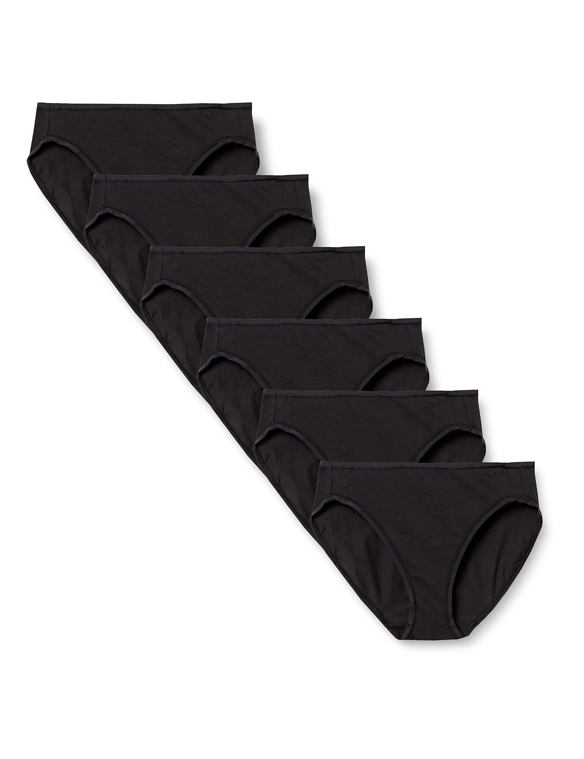 Amazon Essentials Women's Cotton High Leg Brief Underwear, Breathable, Multipacks