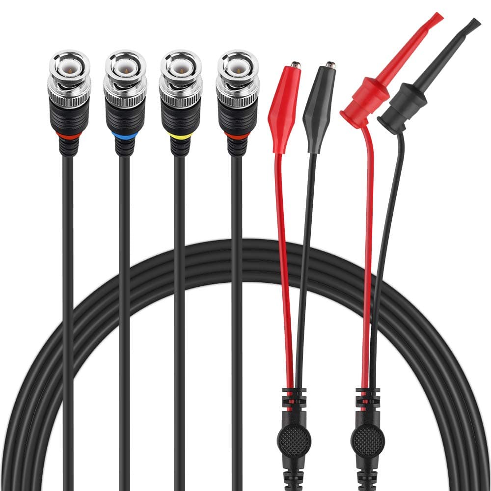 Micsoa Oscilloscope Probes - BNC to Alligator Clips, Mini Test Clips & BNC Cables (3 Pack)