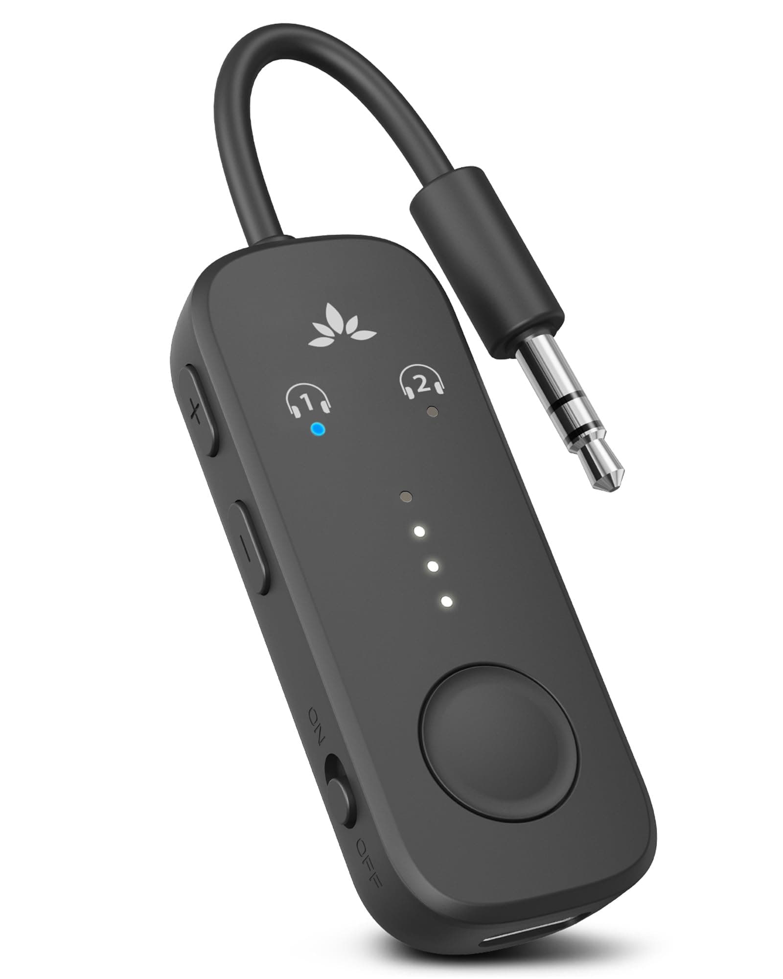 - Avantree Relay - Premium Airplane Bluetooth Adapter with Advanced Qualcomm Chipset, 2 Headphones Support, 25hrs Play Time, aptX Adaptive & HD Audio Transmitter for Airpods, Bose & Travel Flight