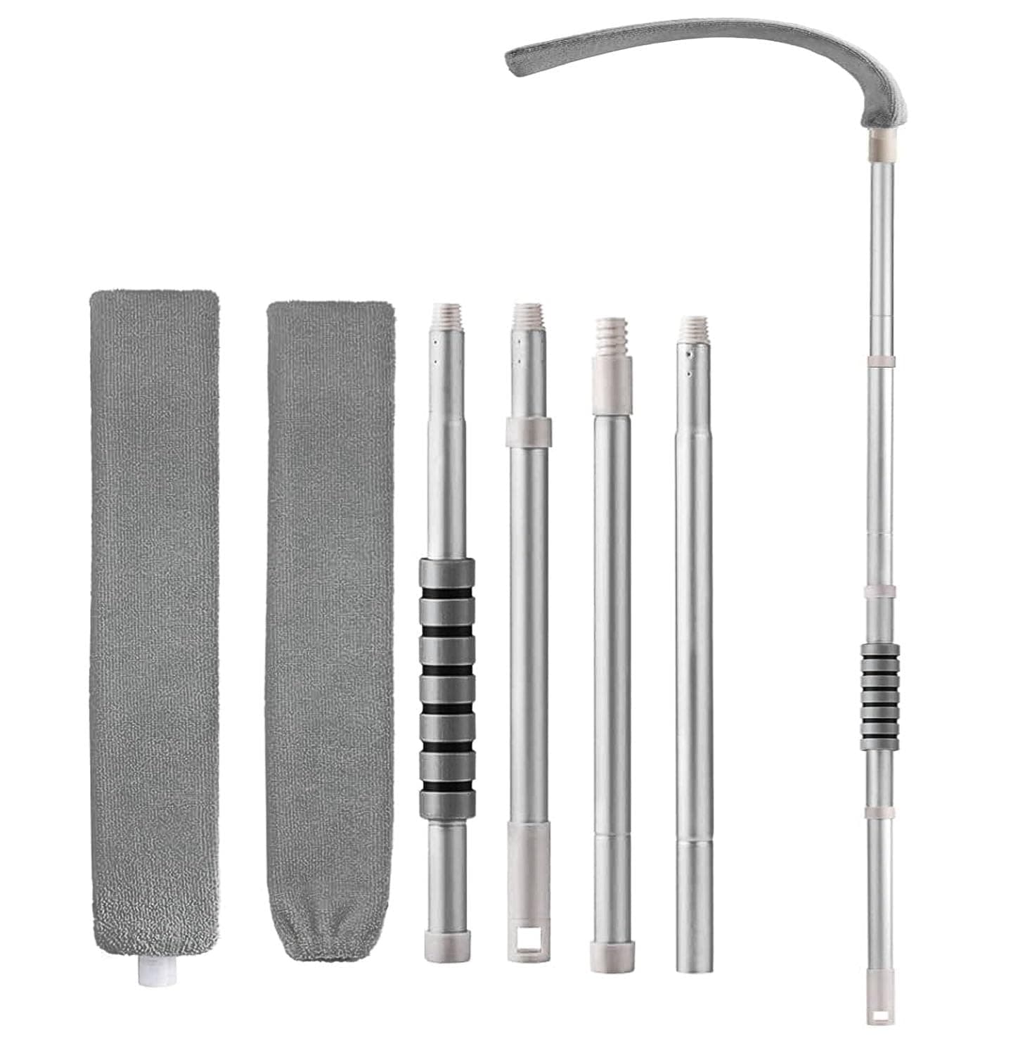 Retractable Gap Dust Cleaner with Extension Pole, Cleaning Tools with 3 Microfiber Dusting Cloths, Extendable Long Handle Duster for Cleaning Under Refrigerator Sofa Couch Bed Furniture Appliance