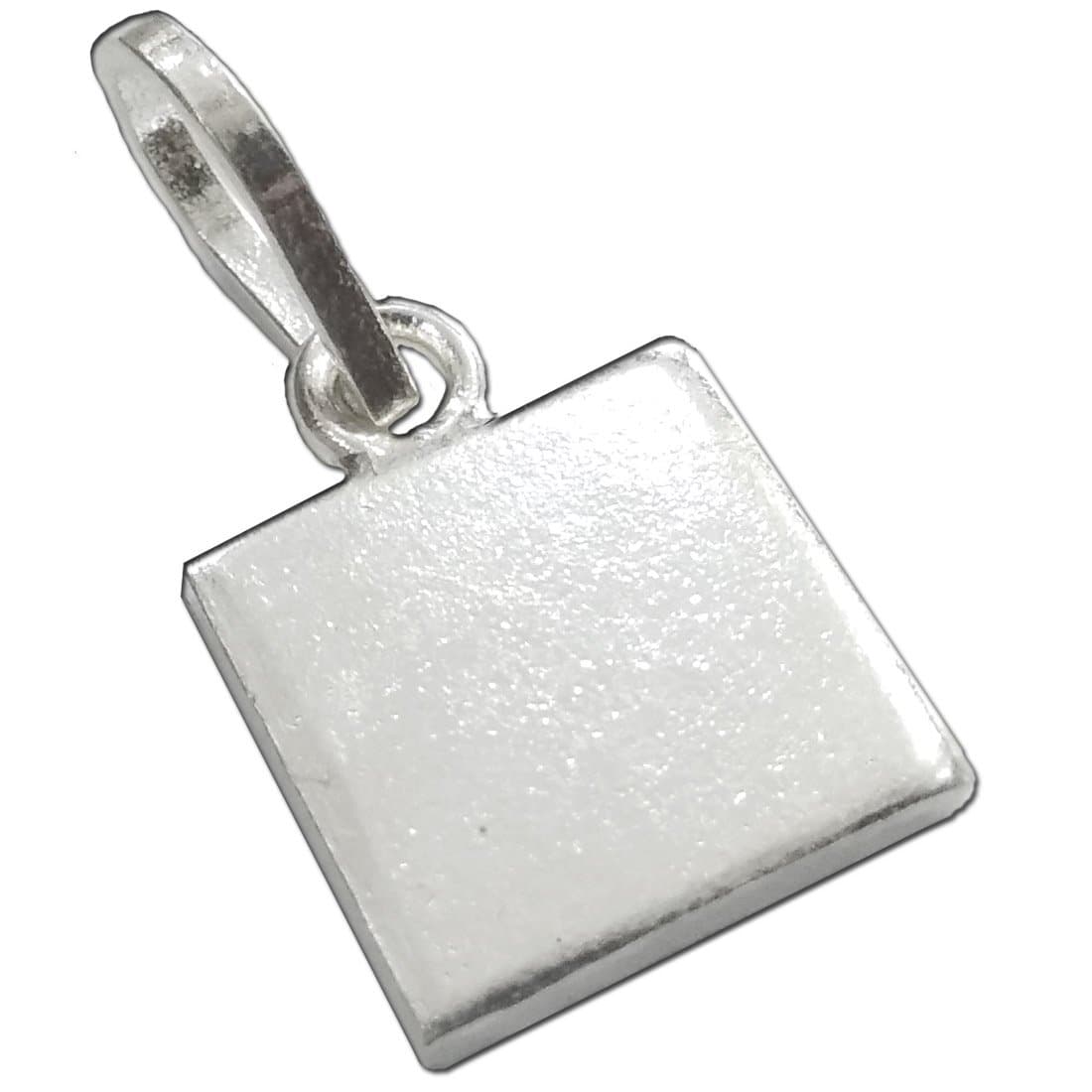 999 Pure Solid Silver Square Piece (Chokor) Pendant for Astrology and lal kitab remedy