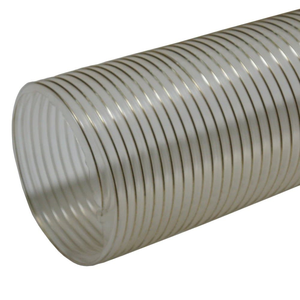 01-202-4-12 "PVC Flexduct" General Purpose, 4"ID x 12' Fully Stretched, Clear