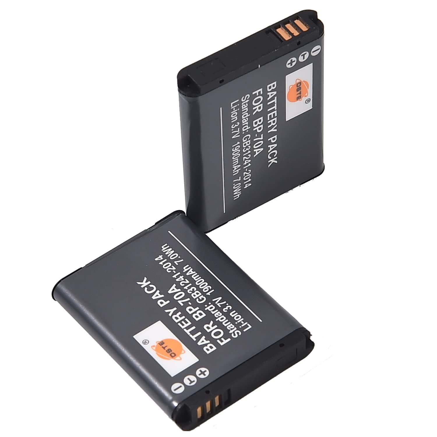 DSTE BP-70A BP70A Battery (2-pack) Compatible with Samsung ST65 ST66 ST67 ST70 ST72 ST76 ST80 ST90 ST95 ST100 ST700 ST6500 SL50 SL600 SL605 SL630 WB30F WB35F WB50F