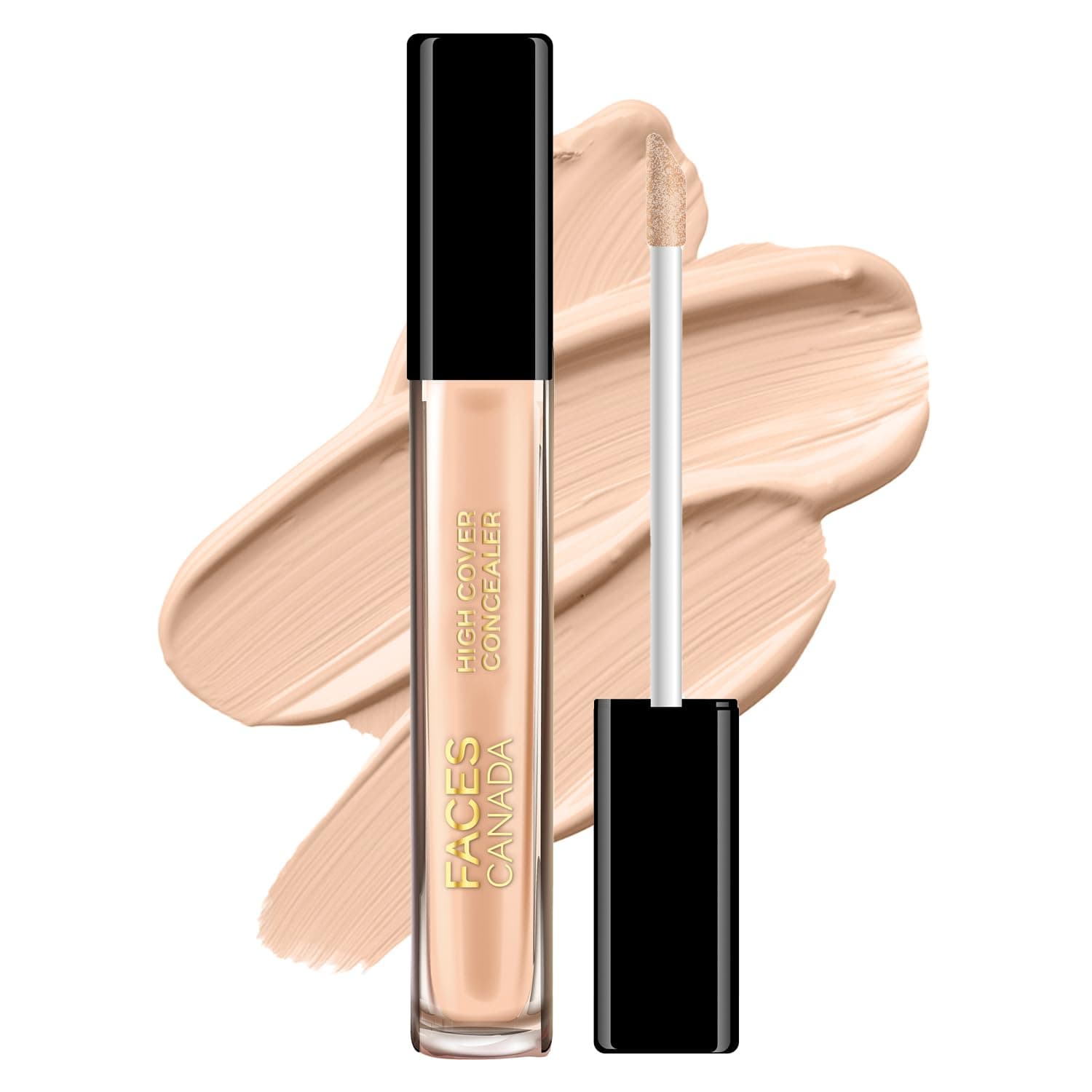 - High Cover Concealer - Caramel Crunch 03, 4ml | High Coverage Liquid Concealer | Blends Easily | Natural Finish | Covers Spots, Blemishes & Dark Circles | With Shea Butter & Vitamin E