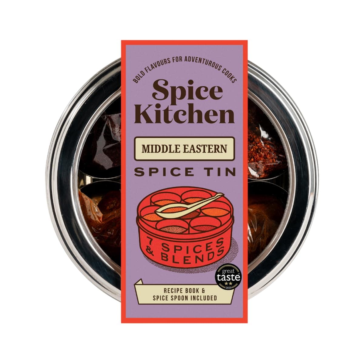 Middle Eastern Spice Collection Spice Tin with 7 Cooking Spices & recipe booklet included