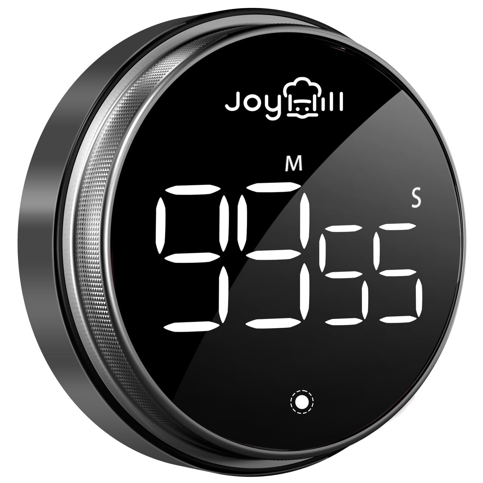 JOYHILL Revolutionary Digital Kitchen Timer: Large LED Display, 3 Volume Levels, Magnetic & Portable - Ideal for Cooking, Teaching, Fitness, & More!(Silver)