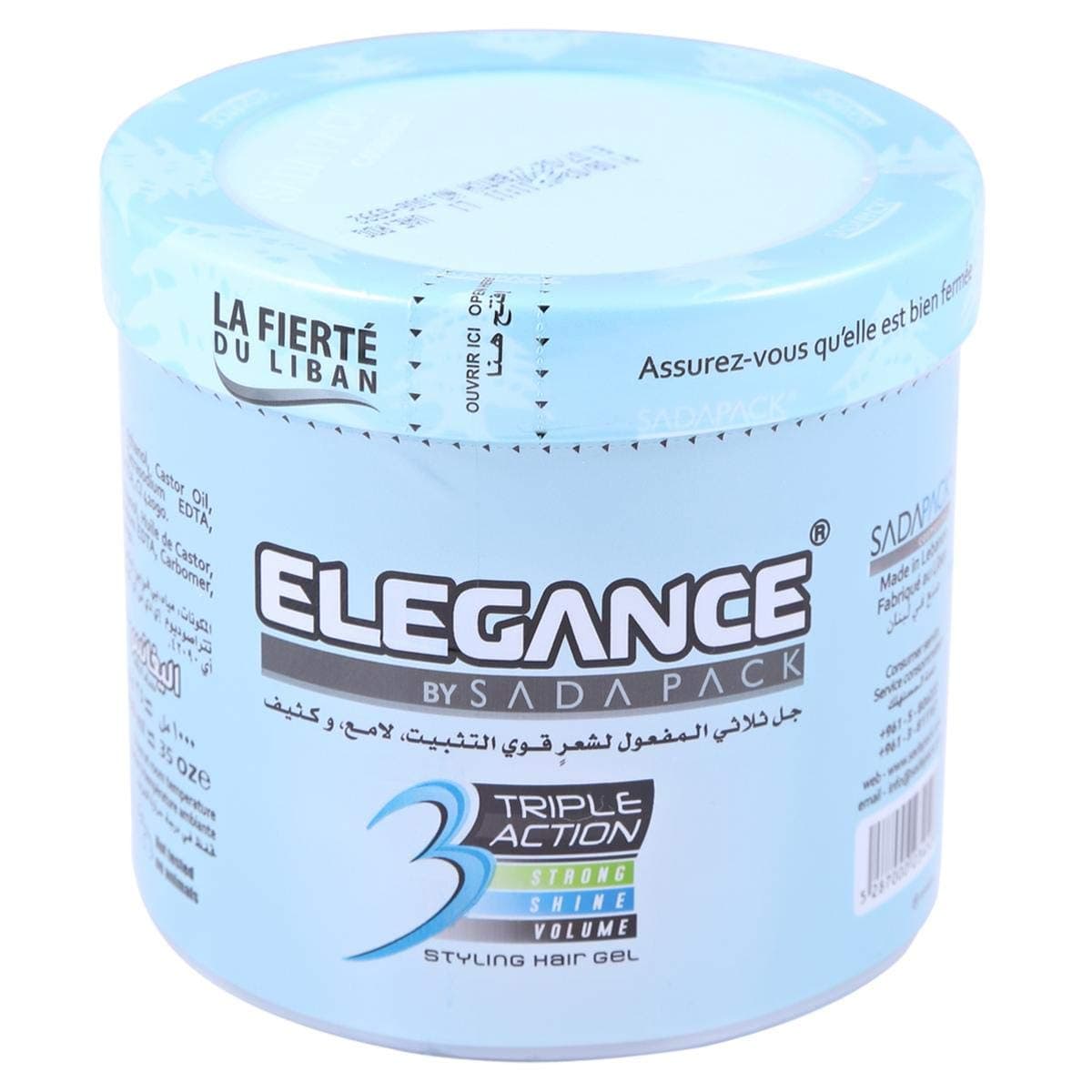 Elegance Pro Hair Gel, Blue, 1000 ml