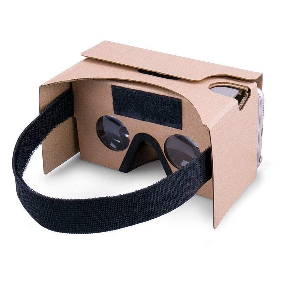 Virtual Real Store Google Cardboard, 3D VR Headsets DIY Reality box Glasses with Clear Optical Lens and Comfortable Head Strap for All 4-6 Inch Smartphones (VR2.0 Yellow, 1Pack)