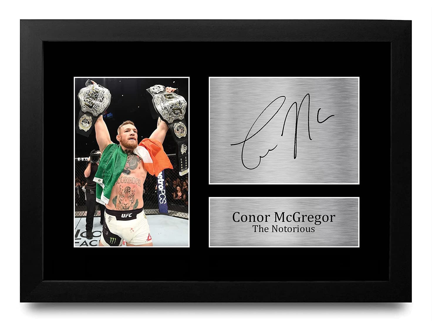 FR Conor McGregor Gift Signed FRAMED A4 Printed Autograph UFC Gifts Print Photo Picture Display