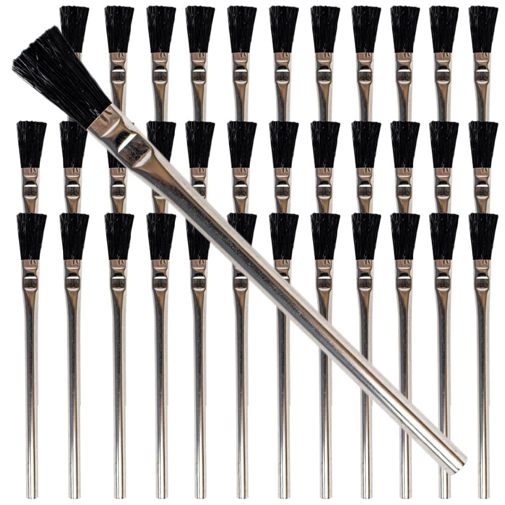 Pro Grade - Acid Brushes - 36 Count 3/8 Inch Boar Hair Acid Flux Brushes