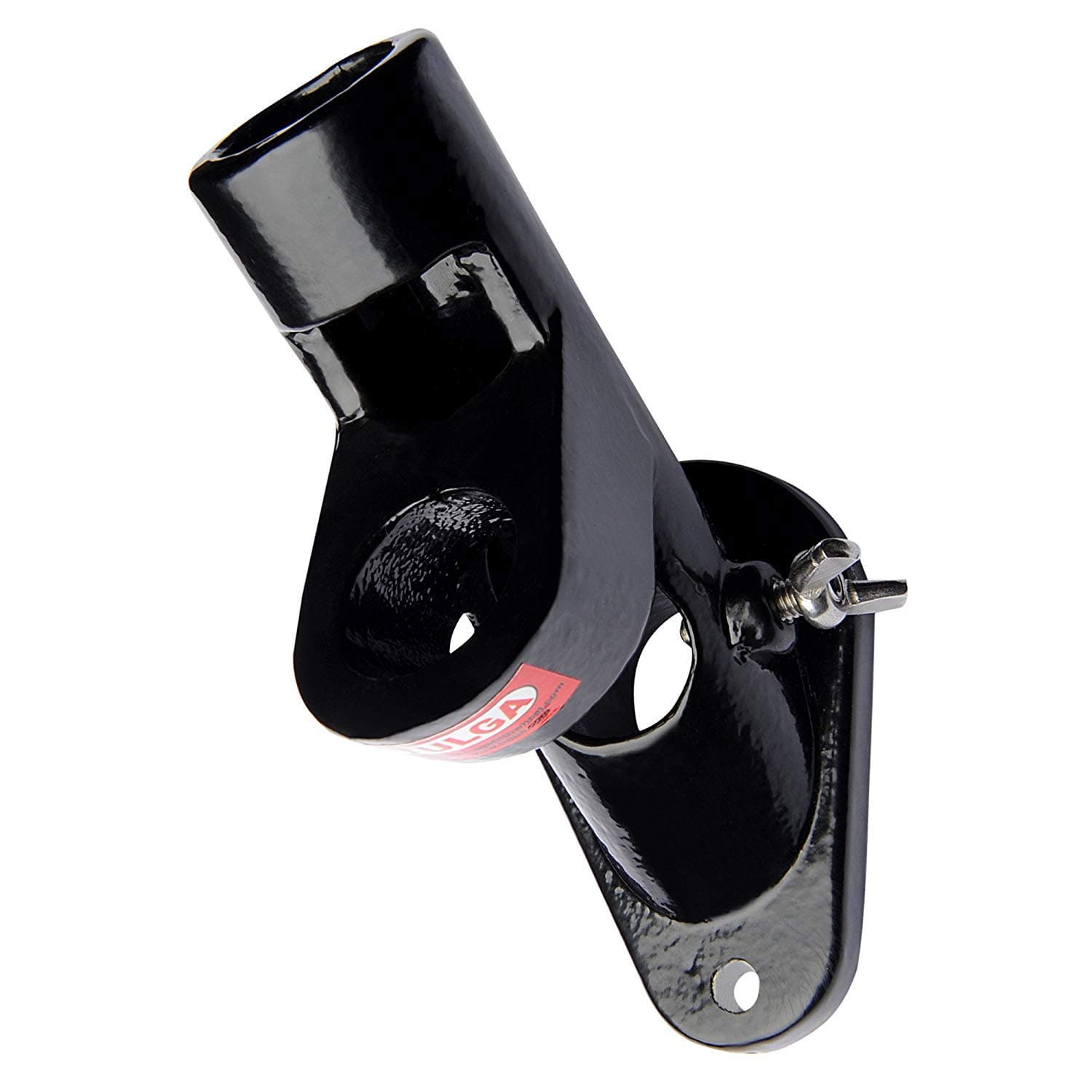 Tulga Fifth Wheel Co Flag Holder Mount Pole Bracket 2 Positions Black Color Strong Weather Resistant Heavy Duty Sturdy Flag Holder Comes with Mounting Screws