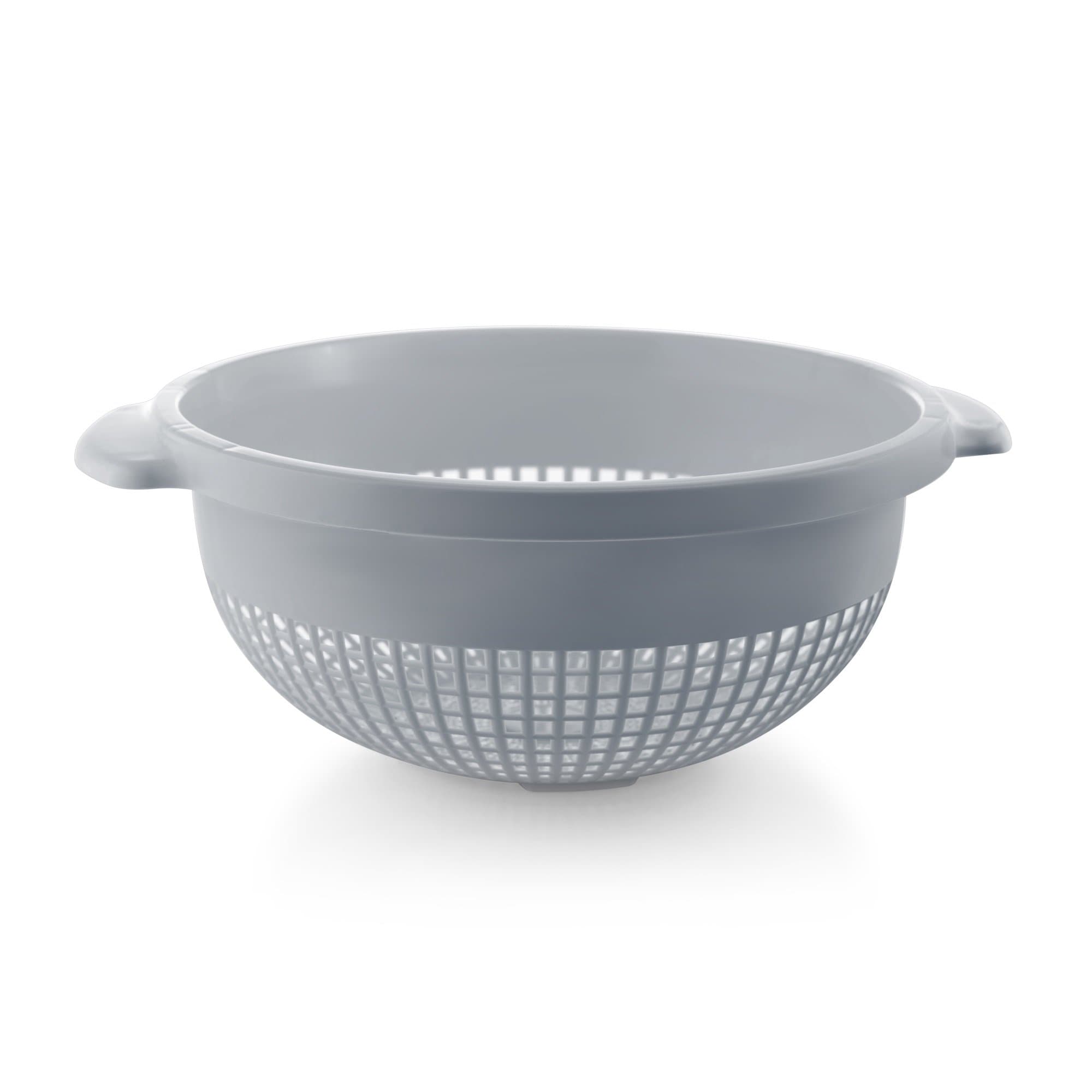YBM HOME Deep Plastic Strainer Colander with Handle – Made of Food Safe BPA-Free Plastic - Durable and Dishwasher Safe - Use for Pasta, Noodles, Spaghetti, Vegetables and More (1, Gray)