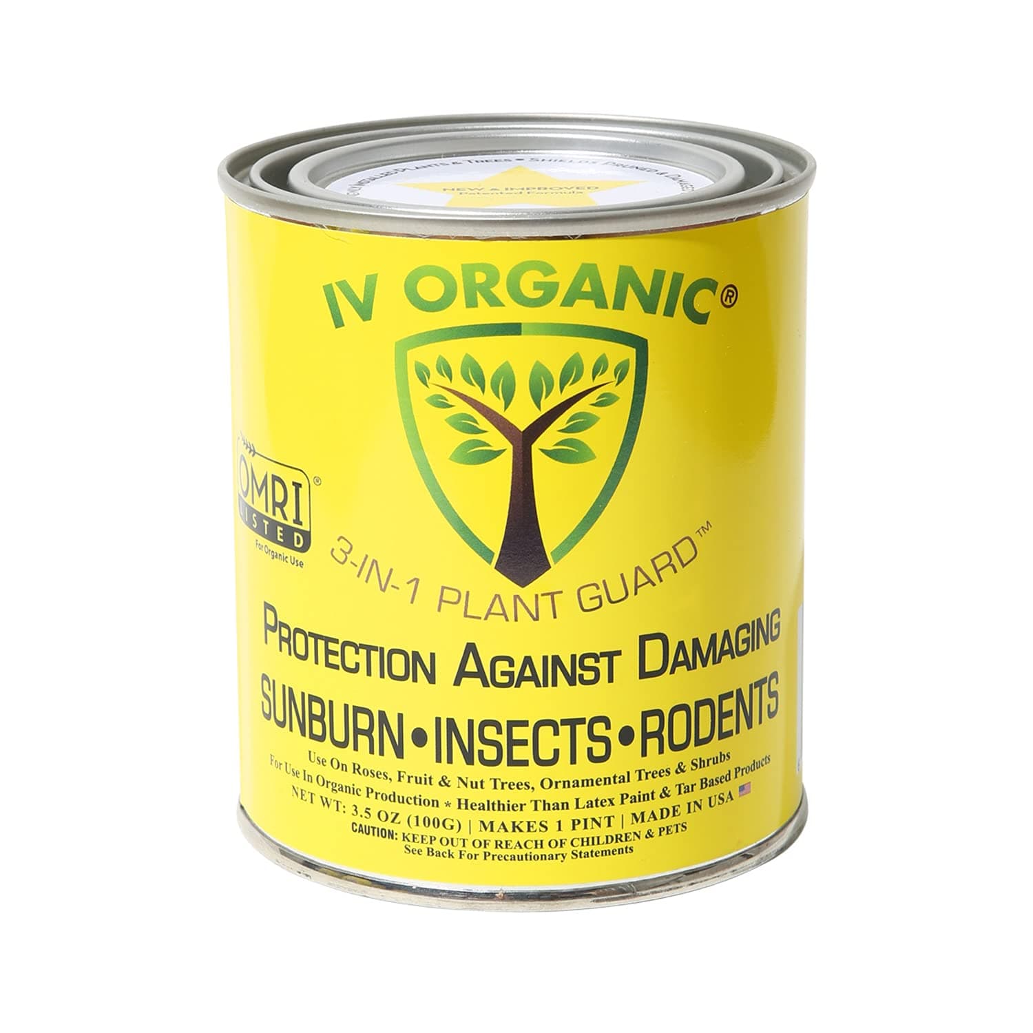 IV Organic 3-in-1 Plant Guard, 1 Pint (White)