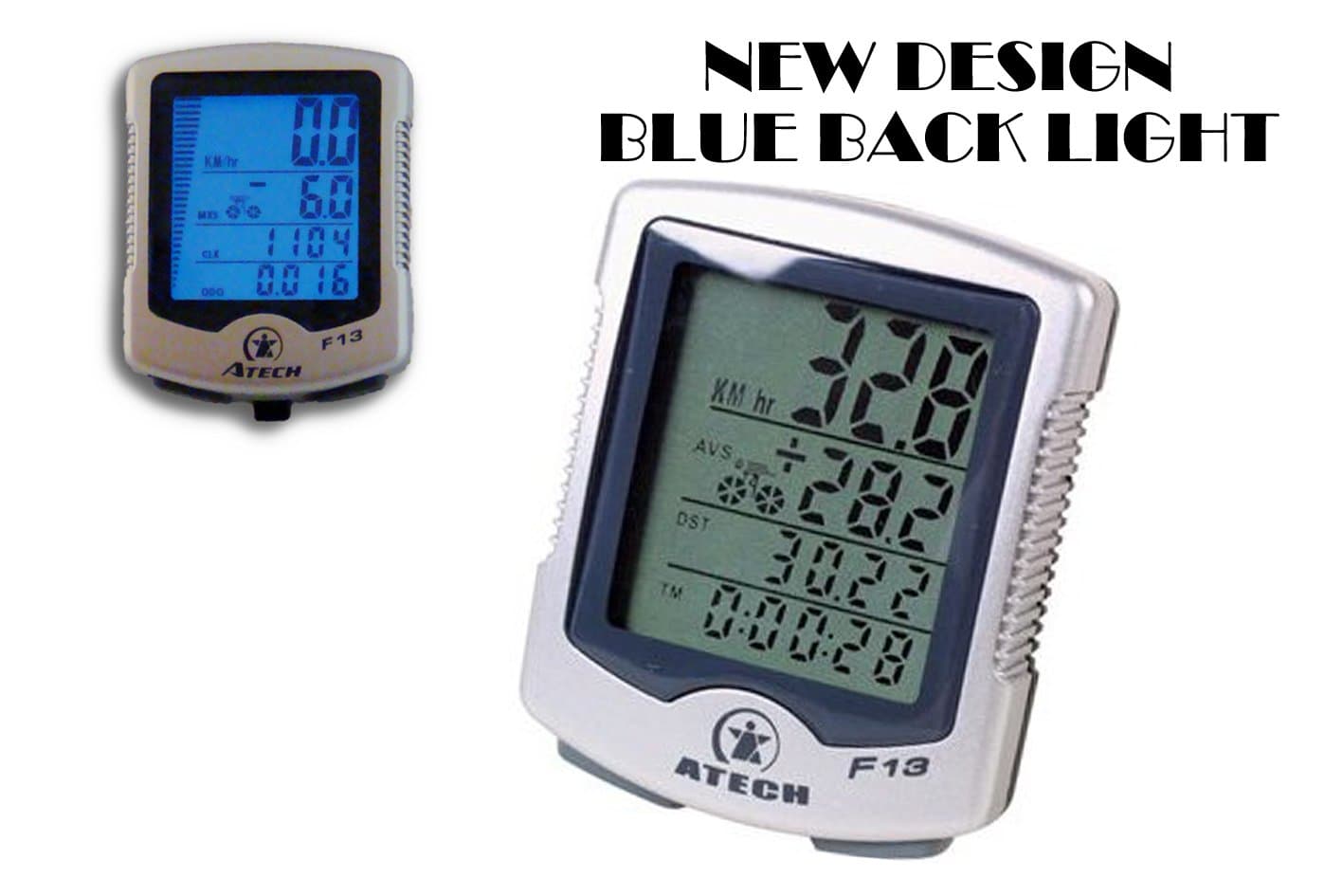 13 Function Atech Wireless Bicycle Bike Cycle Computer Speedometer Speedo