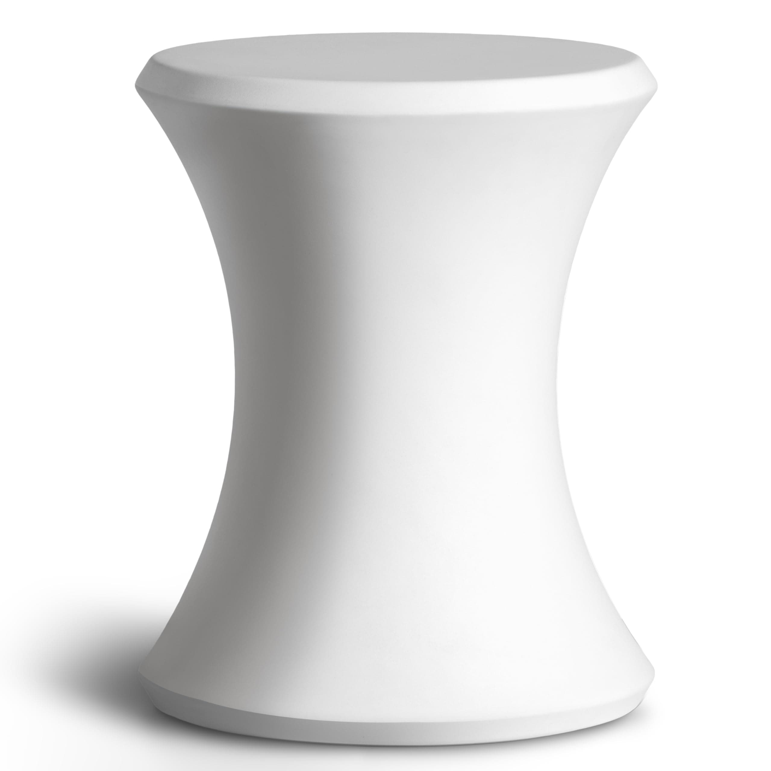 Coast Modern Outdoor Side Table - Lounger Table for Inside Pool or on Patio - All-Weather Furniture for Sun Shelf Up to 15" – White