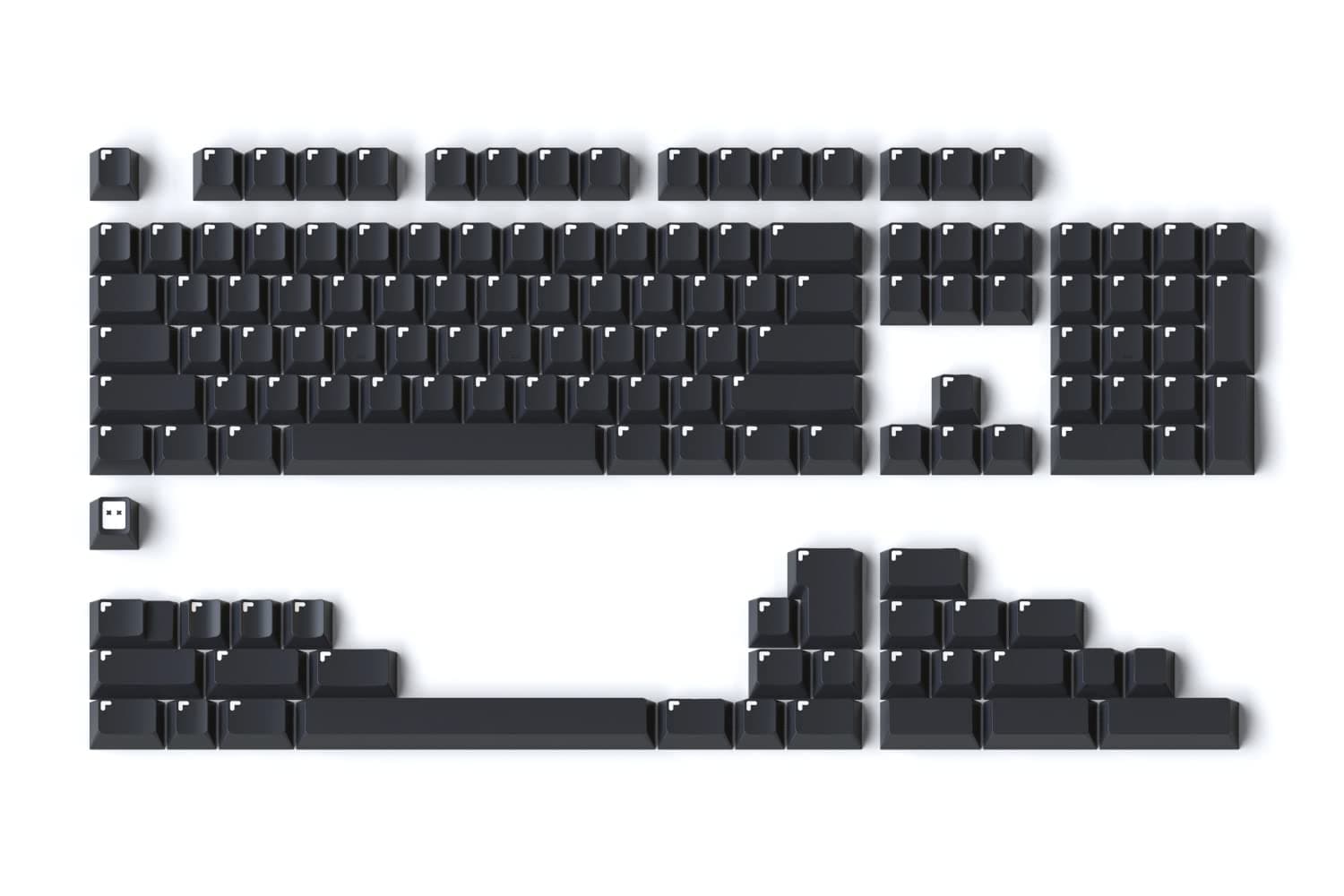 MiTo GMK Pixel Custom Keycap Set - Doubleshot Cherry Profile - Compatible with Cherry-MX Style Stems & Layouts: 40%, 60%, 65%, TKL, and Custom Mechanical Keyboards (Base Kit), Black