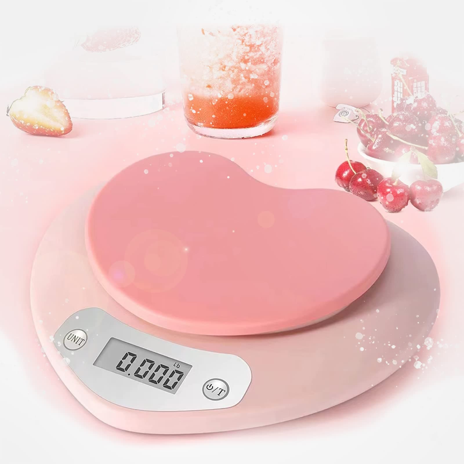 Ultra Precise Kitchen Scale - The Ultimate Baking and Cooking Companion - 6.6lbs (3kg) Capacity, 0.0035 oz (0.1g) Graduation, Large LCD Display, and Tare Function, and ML Unit - (Pink 3kg/0.1g)