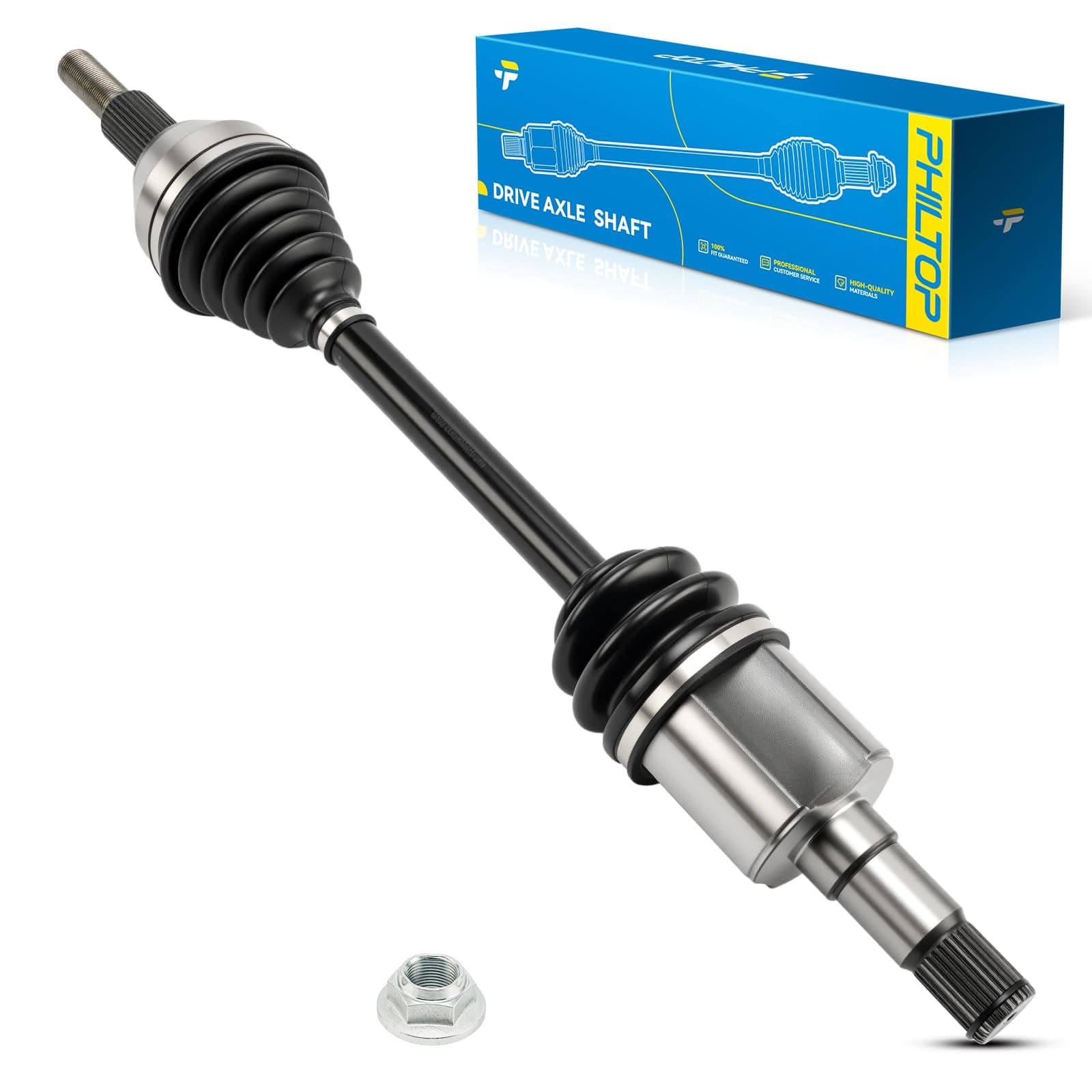 PHILTOP Front Left CV Axle Shaft Assembly for Chrysler Pacifica 2007-2008, 60-3555 CV Axle Shafts