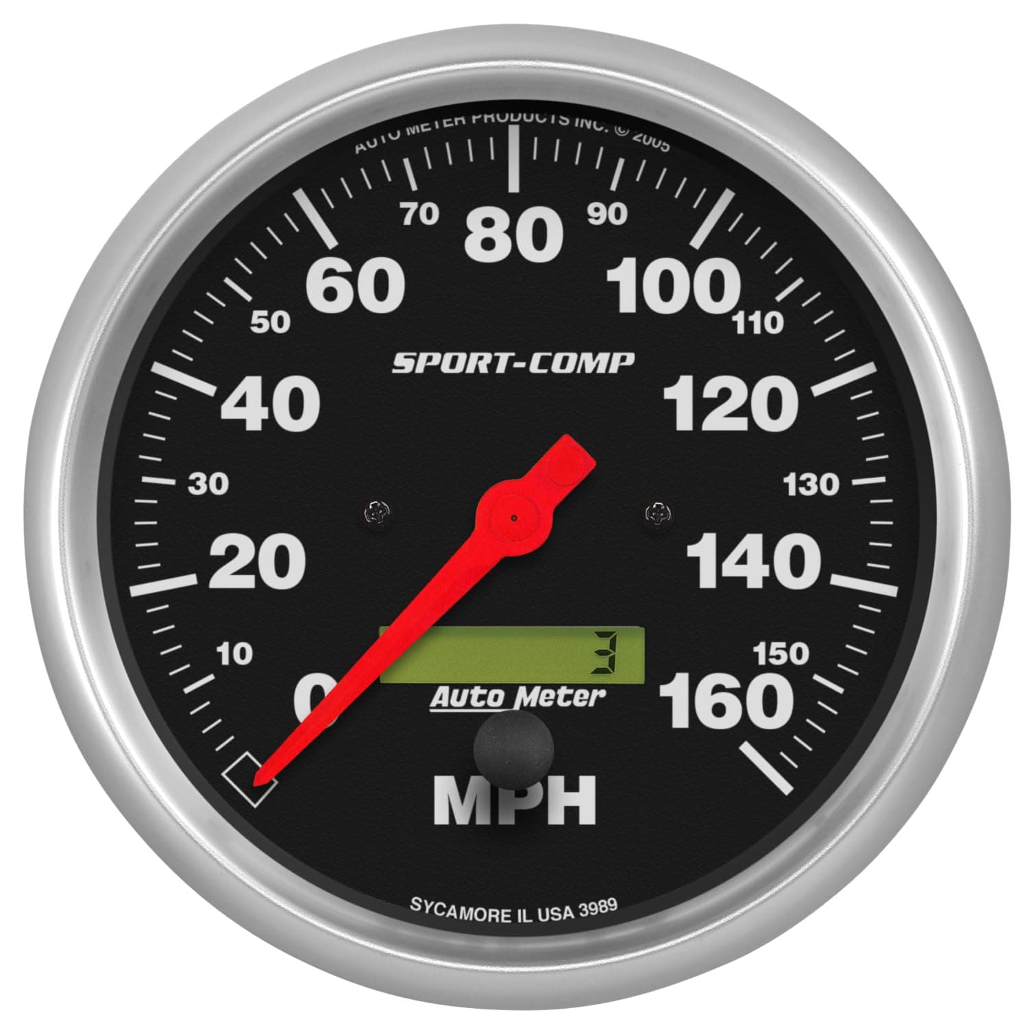 Auto Meter 3989 Sport-Comp Electric Programmable Speedometer,5.000 in.