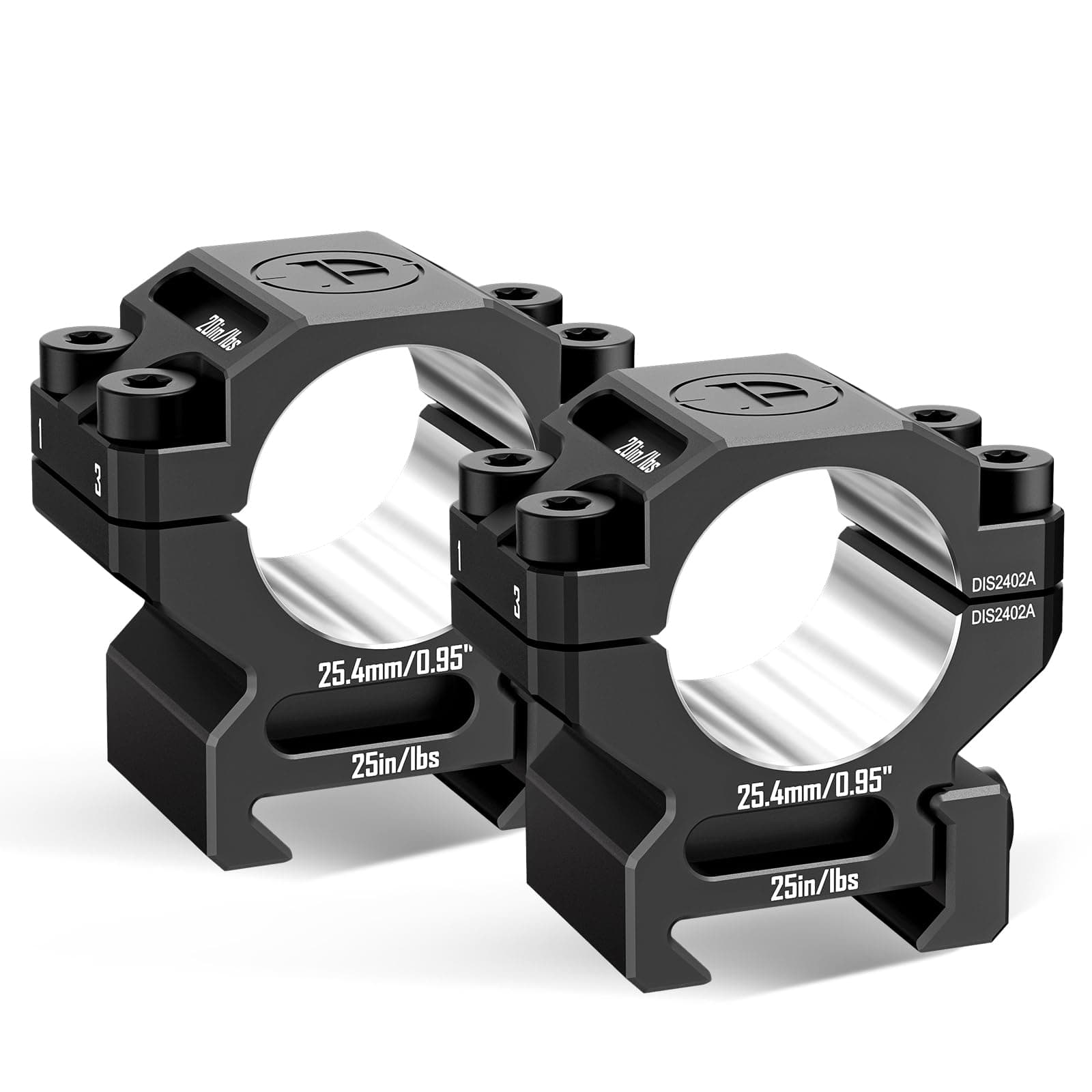 Precision Scope Rings, Precision Pre-lapped Riflescope Mounts for Picatinny Rails