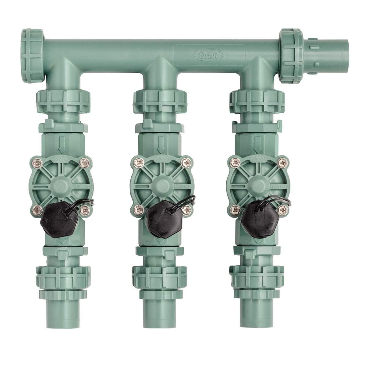 Orbit 57253 3 Valve Manifold, Green