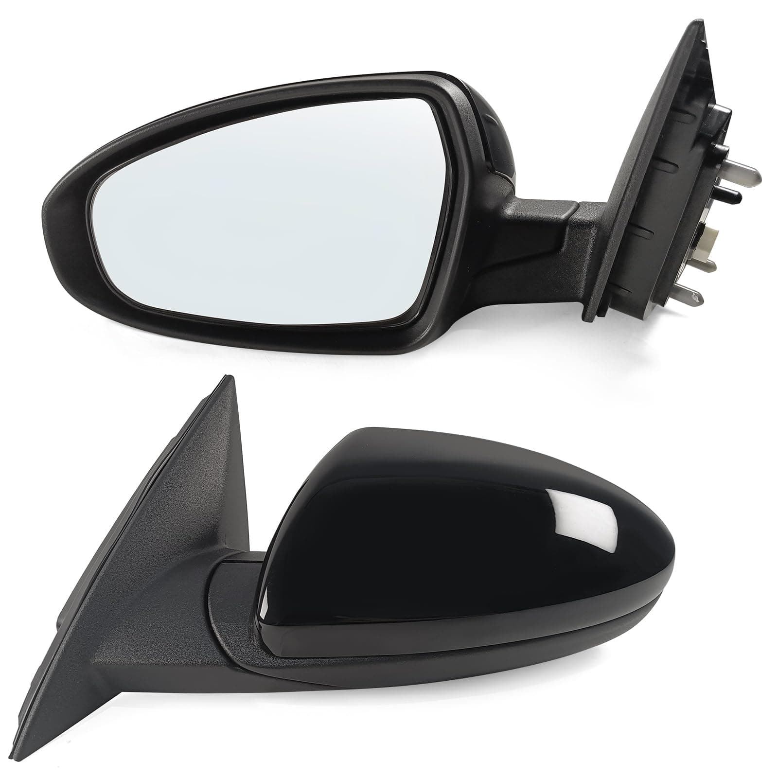 Side Mirror Left Driver Mirror Compatible with Kia Forte 2019-2024 Electric Glass No Heated Indicator and Blind Spot Detection