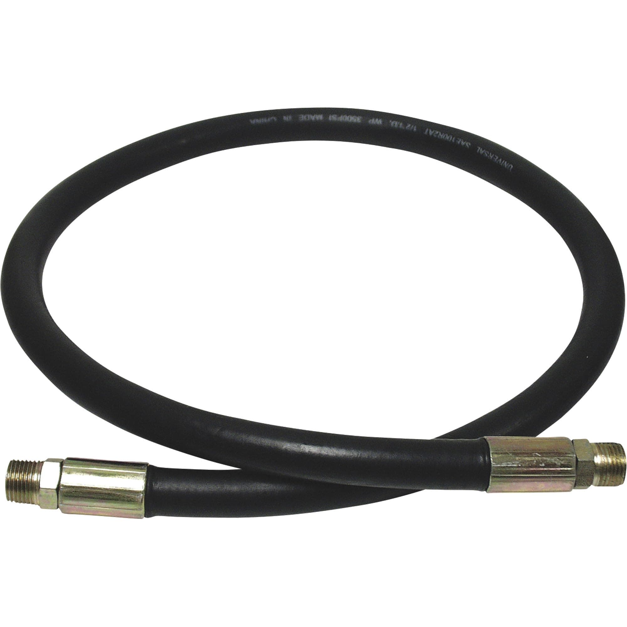 Apache 98398306 1/2" x 24" 2-Wire Hydraulic Hose Male x Male Assembly,black