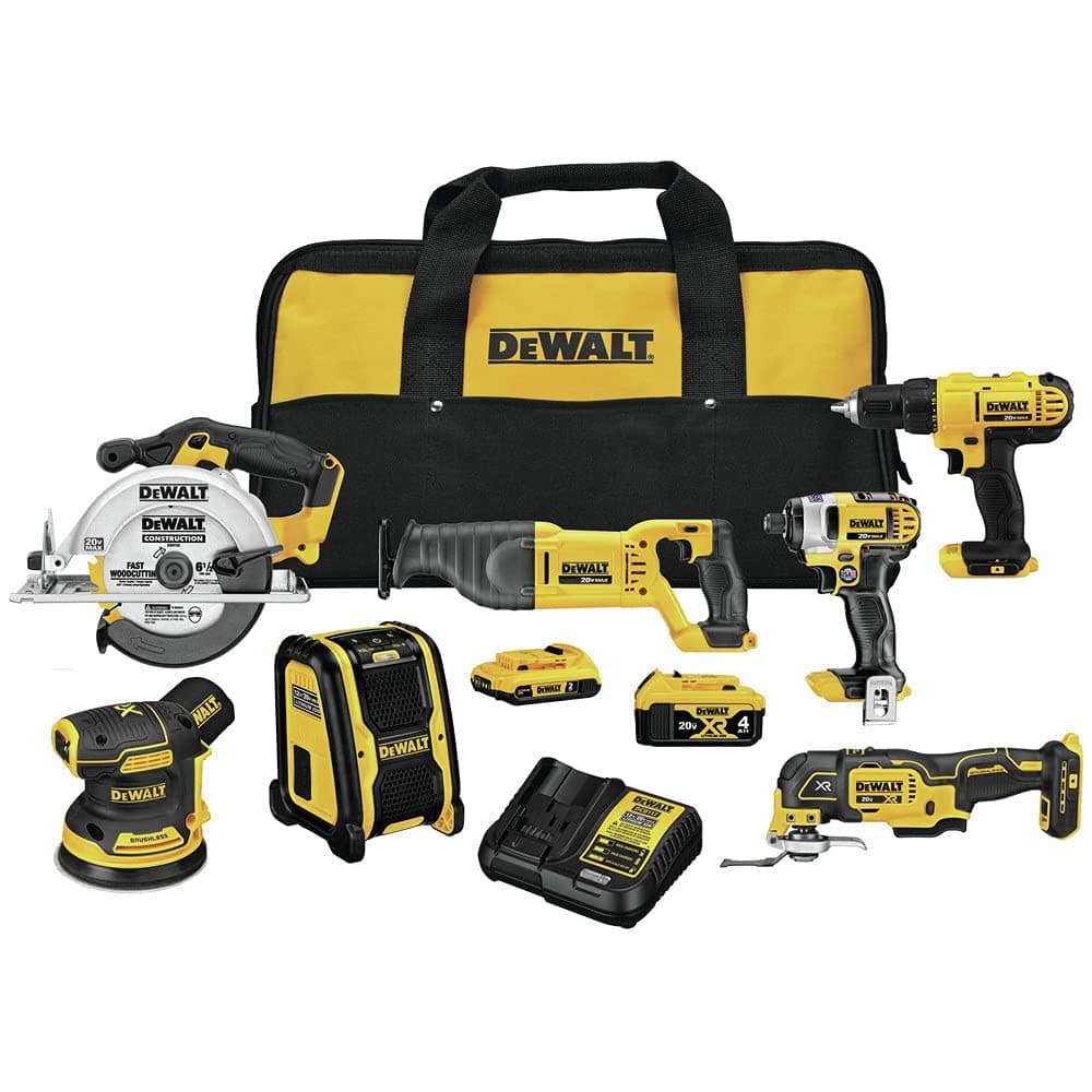 DEWALT 20V MAX Cordless Drill Combo Kit, 7 Tools (DCK771D1M1)