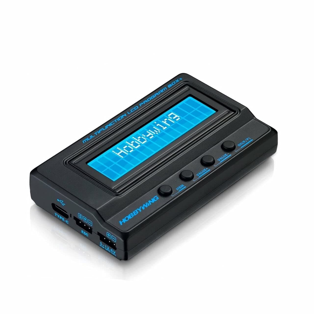 HW HOBBYWING LCD Professional Program Box (G2), USB Connectivity, Infrared Wireless Comm Standard, Compatible with Hobbywing Brushless ESCs