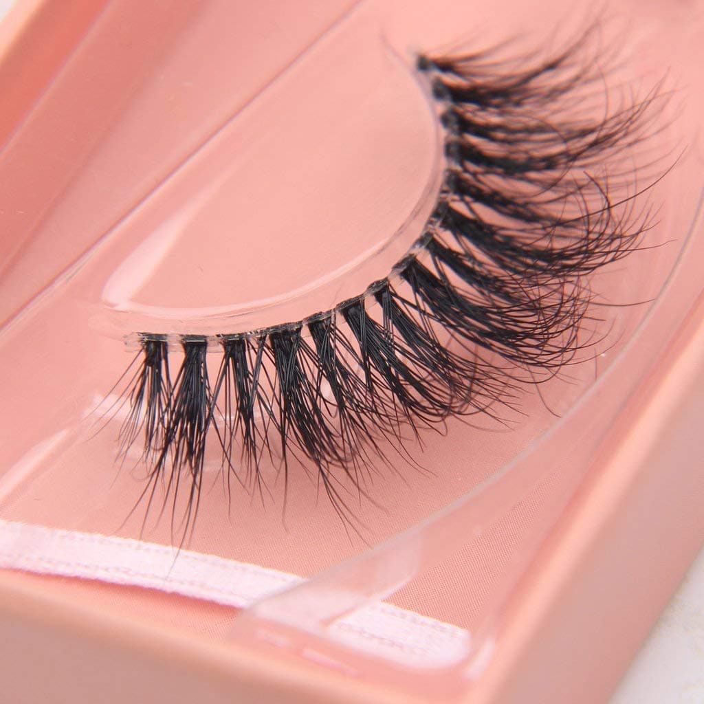 Clear Band Full Volume Fluffy 3D Mink False Eyelashes- Natural Thick Glam 3D Look With Invisible Line Strip Lashes S006