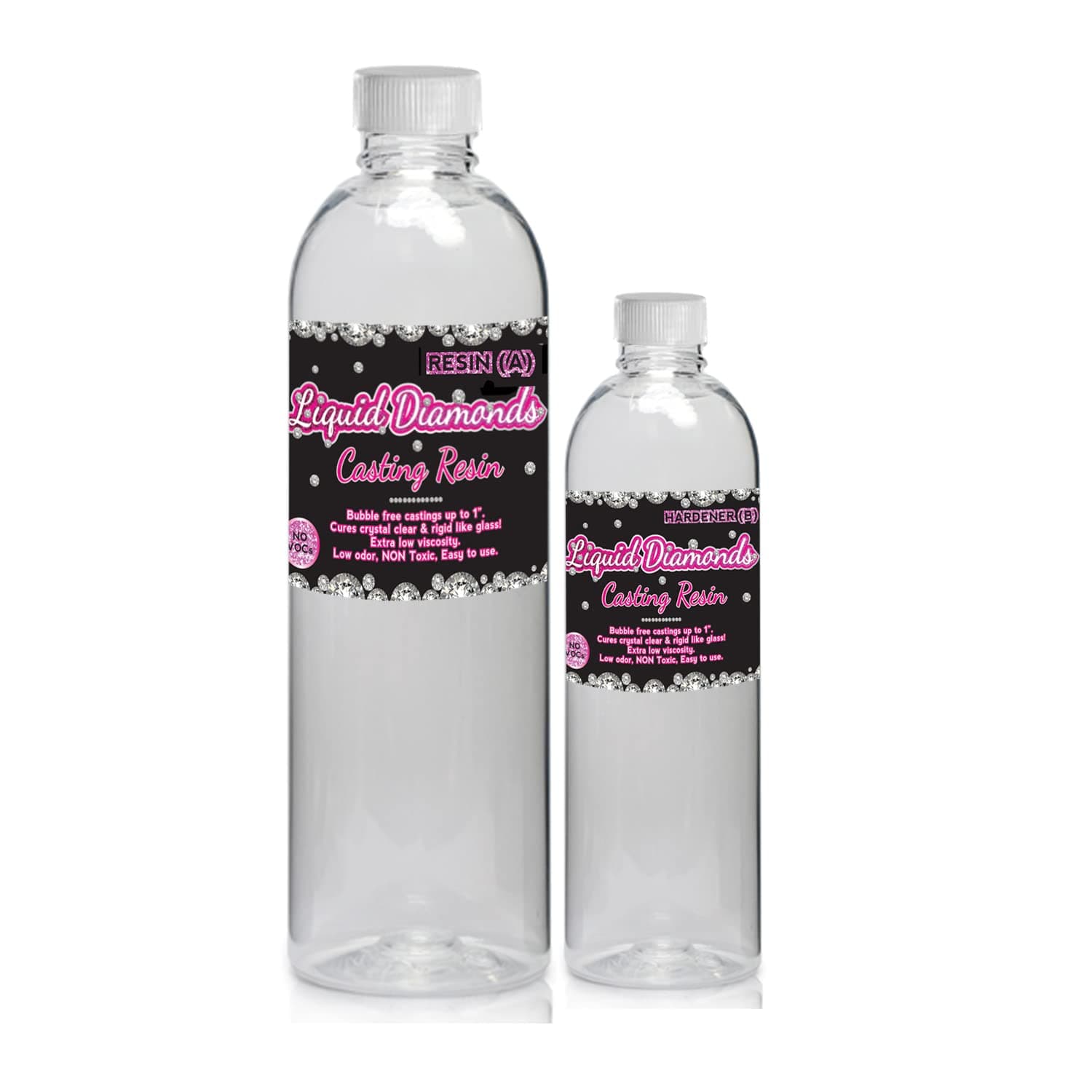 Clear Craft Casting Resin - Bubble Free, Water-Like, Long Work Time for Jewelry Making, Coasters - Cures Hard and Optically Clear, Easy Mixing at 2-1 Ratio by Volume