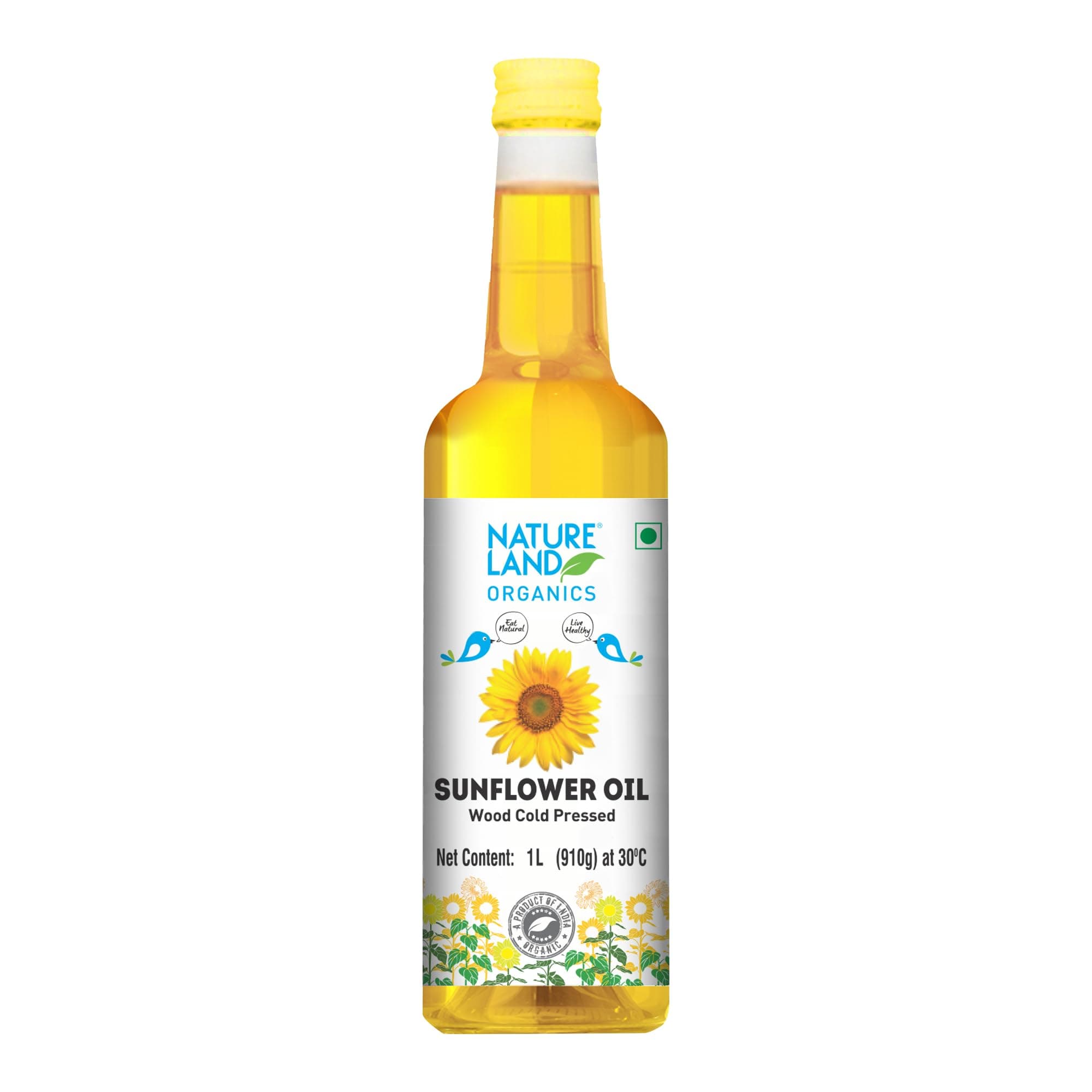 Natureland Organics Sunflower Oil 1 Ltr - Cold Pressed