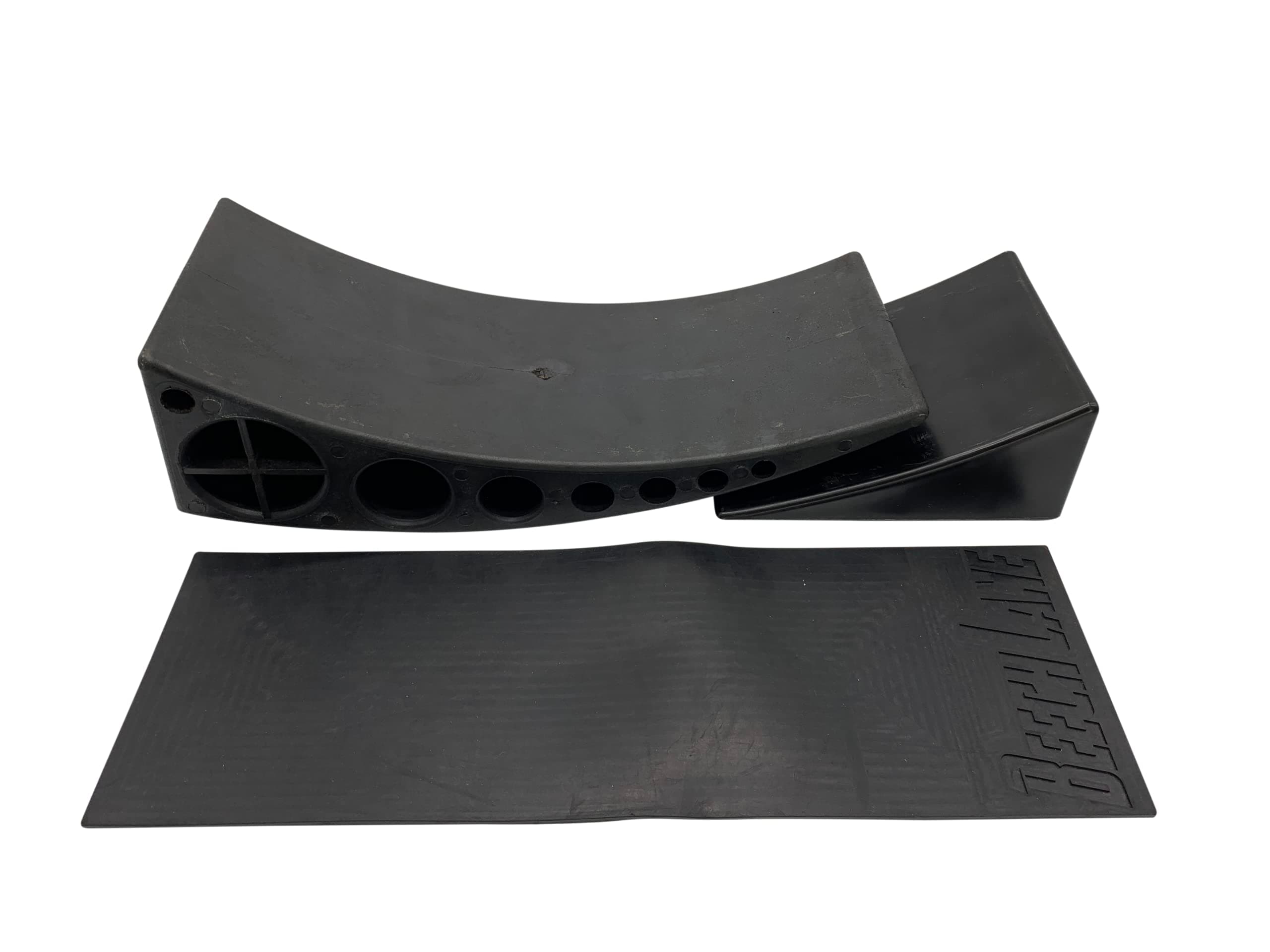 Beech Lane Camper Leveler 1 Pack - Precise Camper Leveling, Includes One Curved Leveler, One Chock, and One Rubber Grip Mat, Heavy Duty Leveler Works for Campers Up to 35,000 LBs, Patented