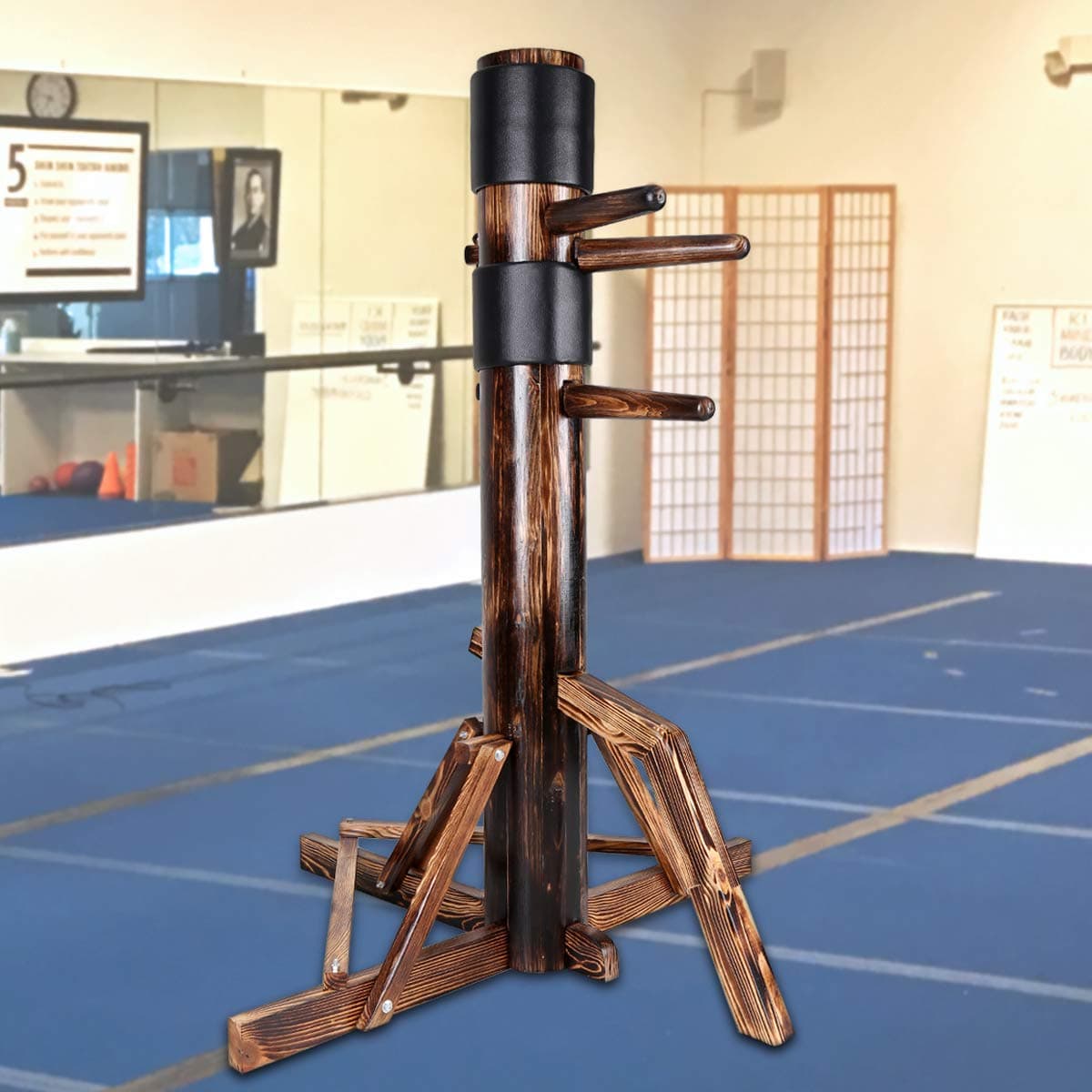 Flex HQ Adjustable Wing Chun Dummy Mook Yan Jong IP Man Training Target Wood Base