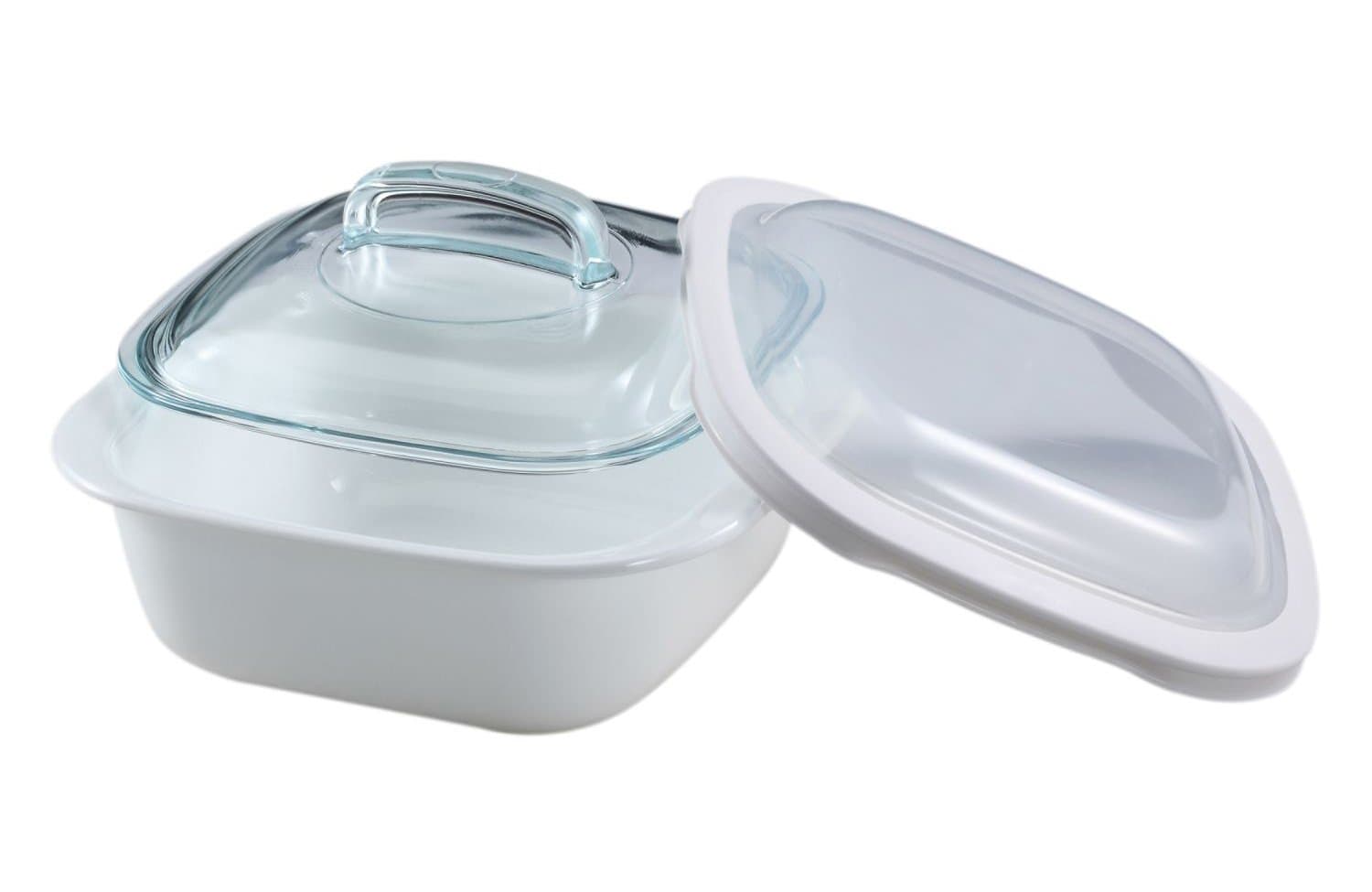 CorningWare SimplyLite 1-1/2-Quart Casserole with Glass and Plastic Lids