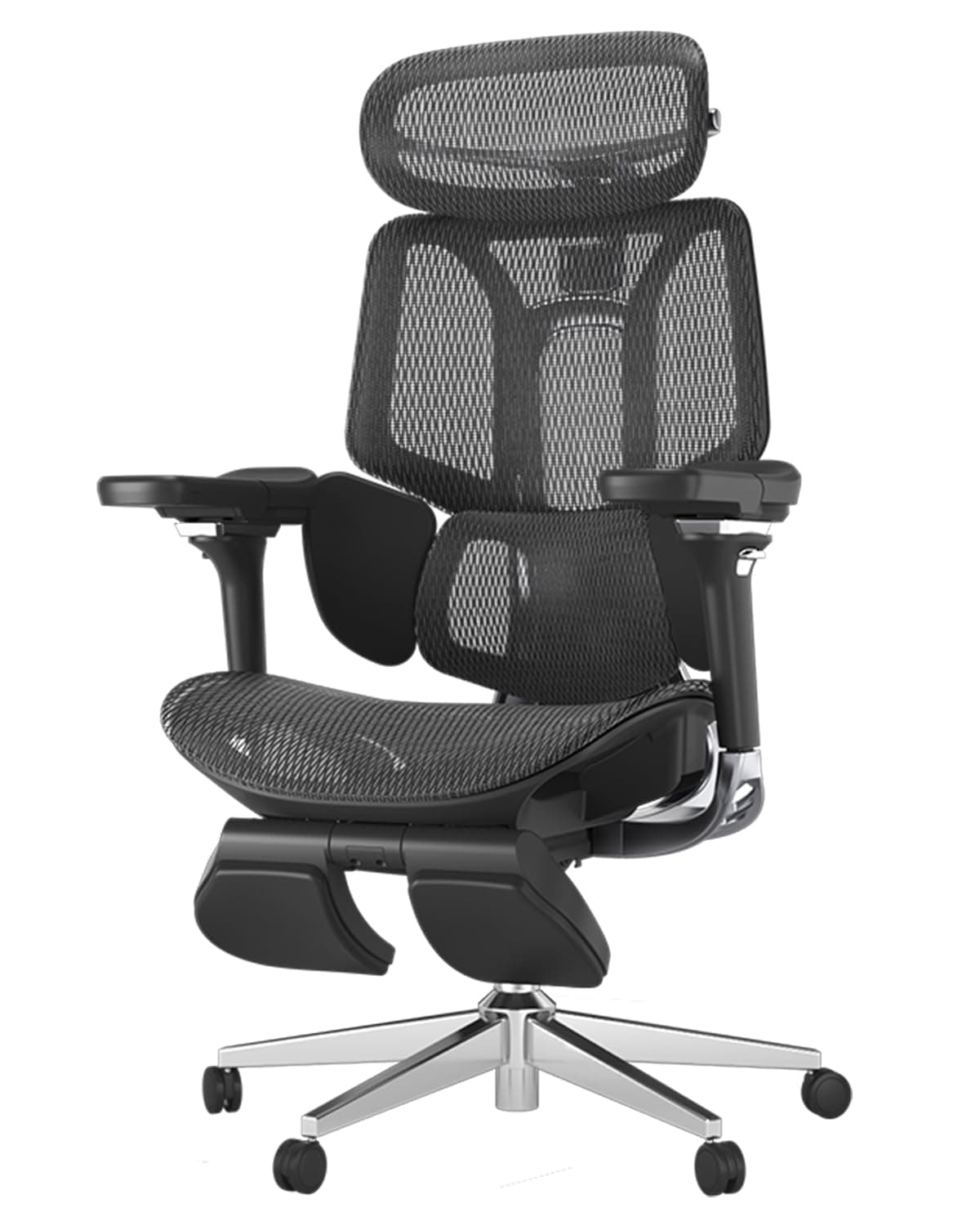 E3 Pro Ergonomic Office Chair with Dynamic Lumbar Support, 4D Adjustable Headrest for Home Office Chair, 6D Adjustable Armrests Desk Chair, Swivel Big and Tall Computer Chair, Black