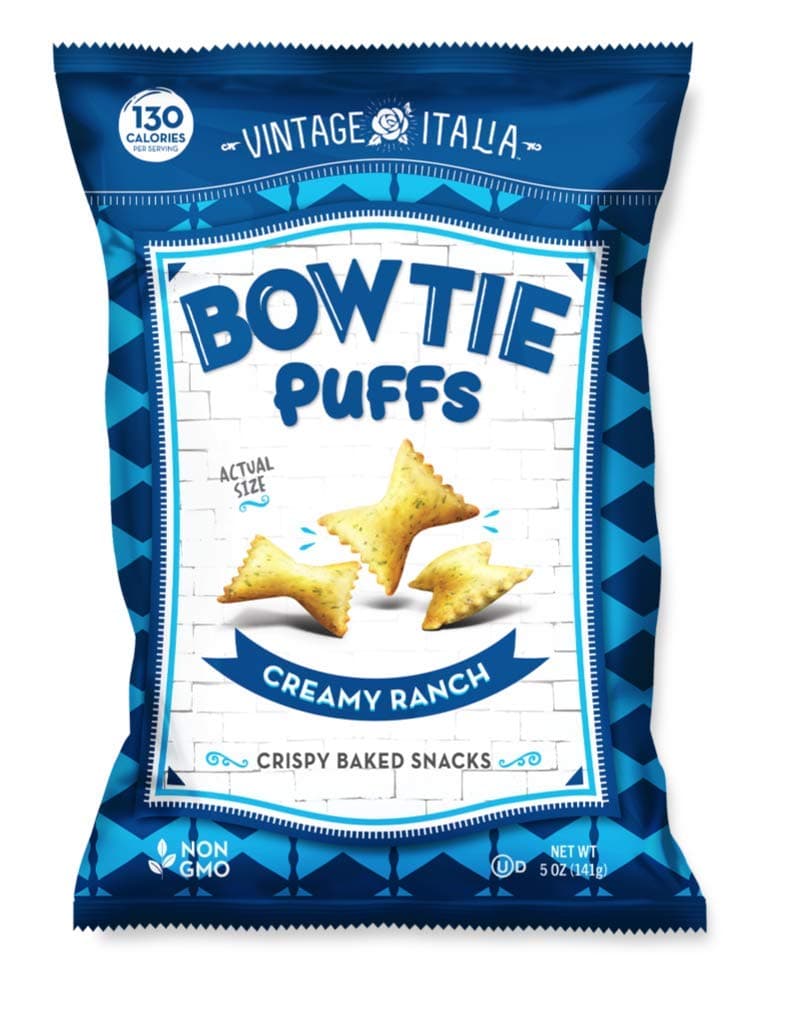 Pasta Chips Bow-Ties Pasta, Creamy Ranch, 12 Count