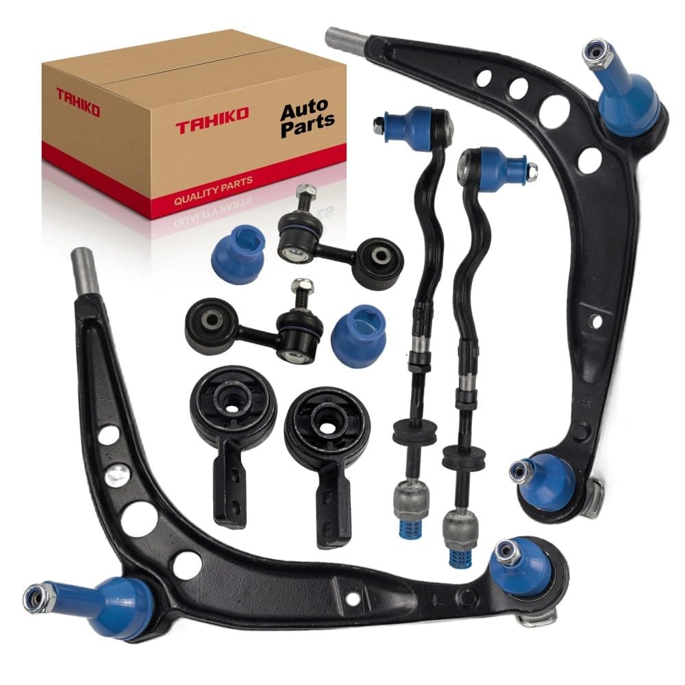 Front Suspension Kit Lower Control Arms w/Ball Joints Tie Rod Assembly Bushing Sway Bar Links Left Right Fit for BMW E36 318 323 325 328 Z3 1.9 2.5 2.8 3.0