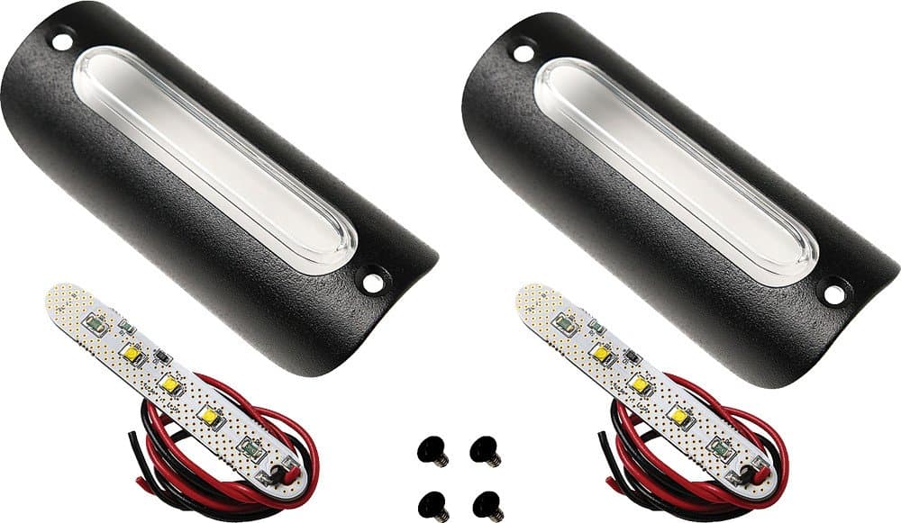 CIRIUS Handlebar or Engine Guard Lights 1.25X3.75BTW Black Textured / White Light