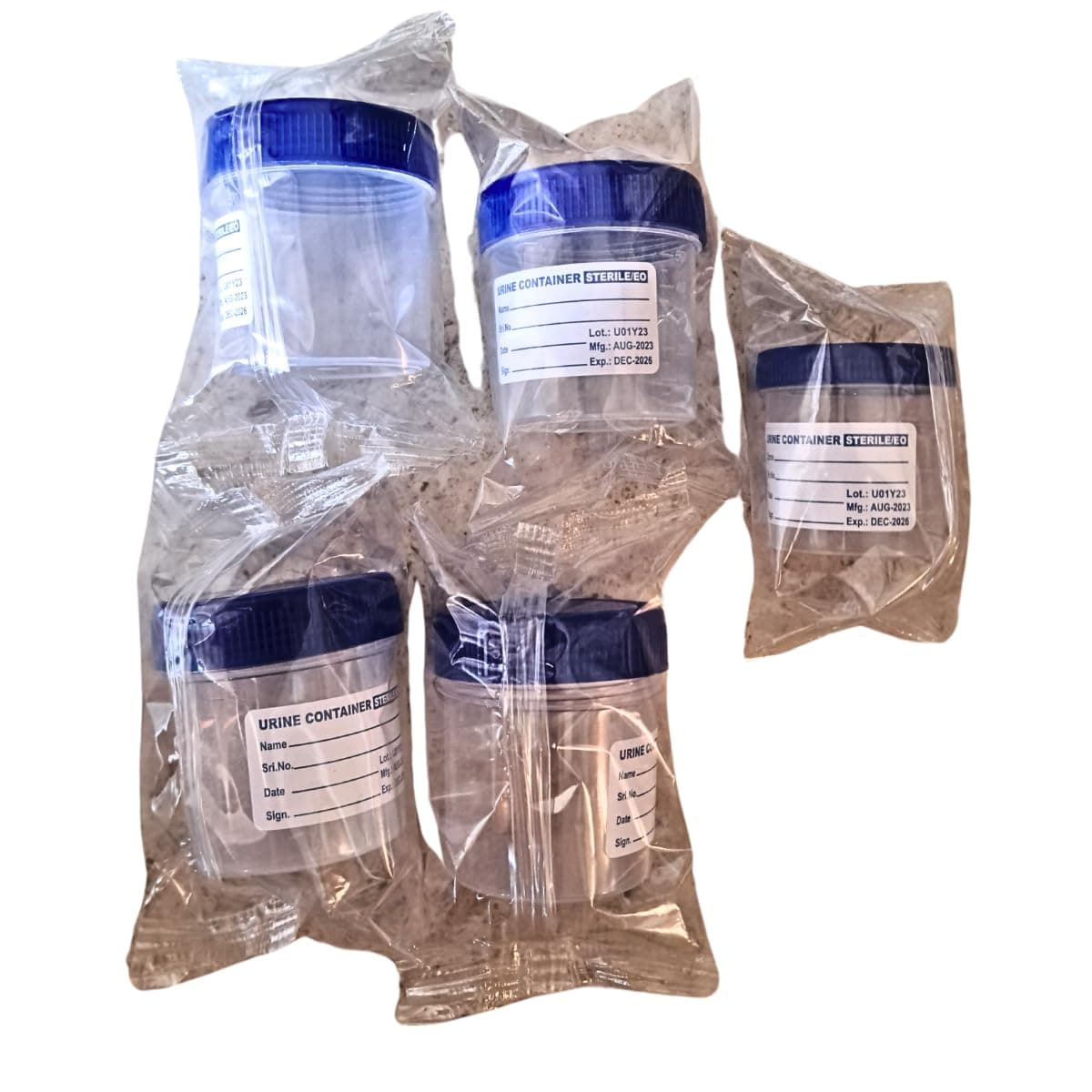 Stool Container 50 ml Pack of 10 | ETO Sterile Individual Packing Leak-Proof Stool Sample Collection Container with Spoon For Diagnostic, Hospital & Laboratory Testing